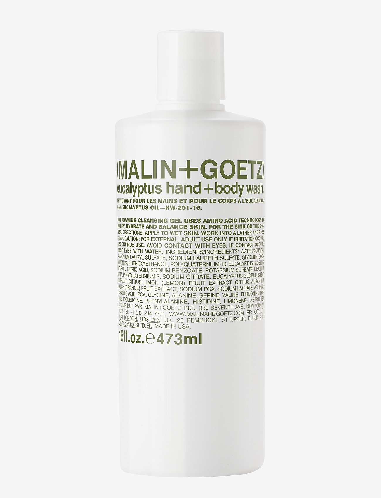 Malin+Goetz - eucalyptus hand + body wash - shower gel - no color - 0
