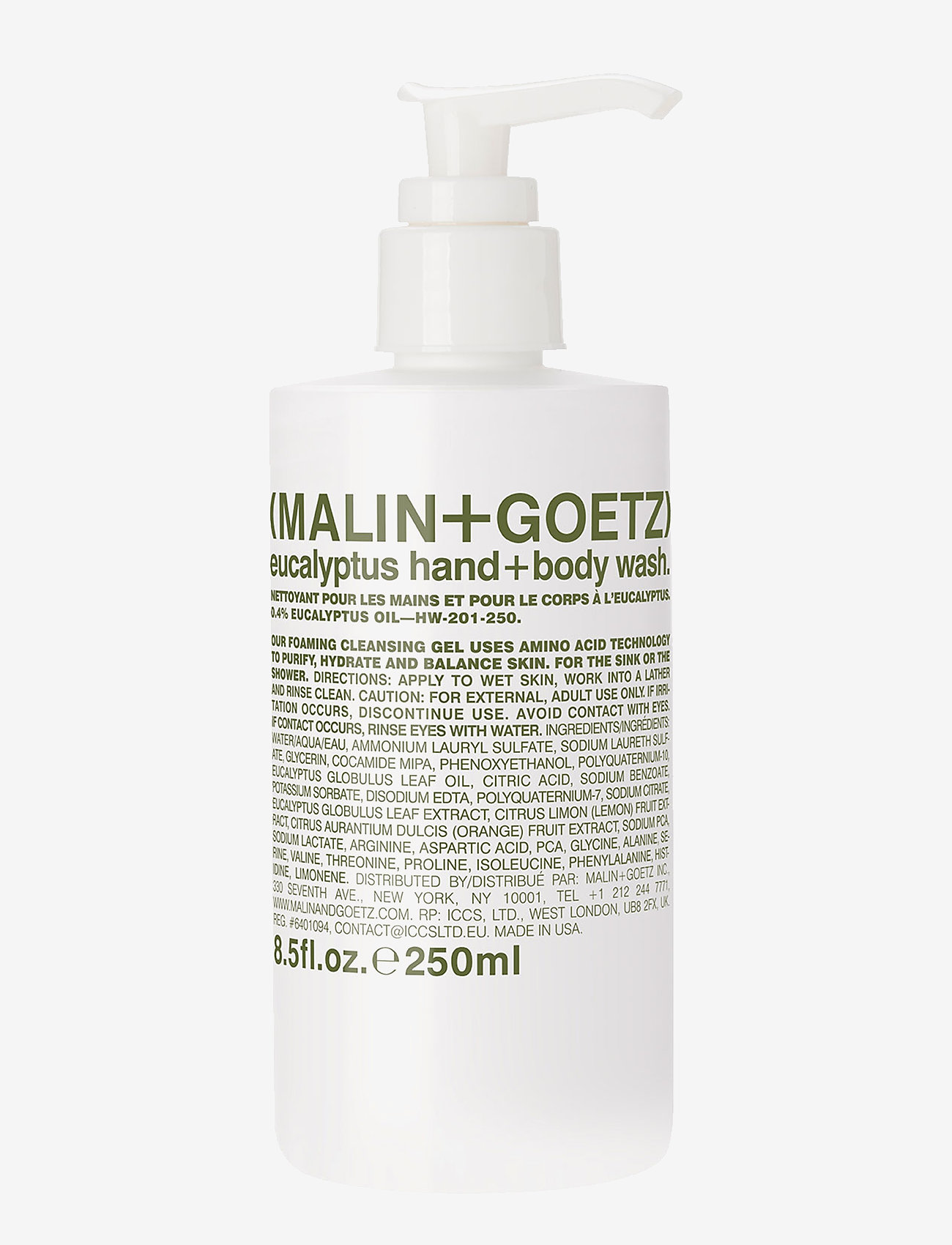 Malin+Goetz Eucalyptus Hand + Body Wash, Flydende håndsæbe, Nude, Str: 250 ml