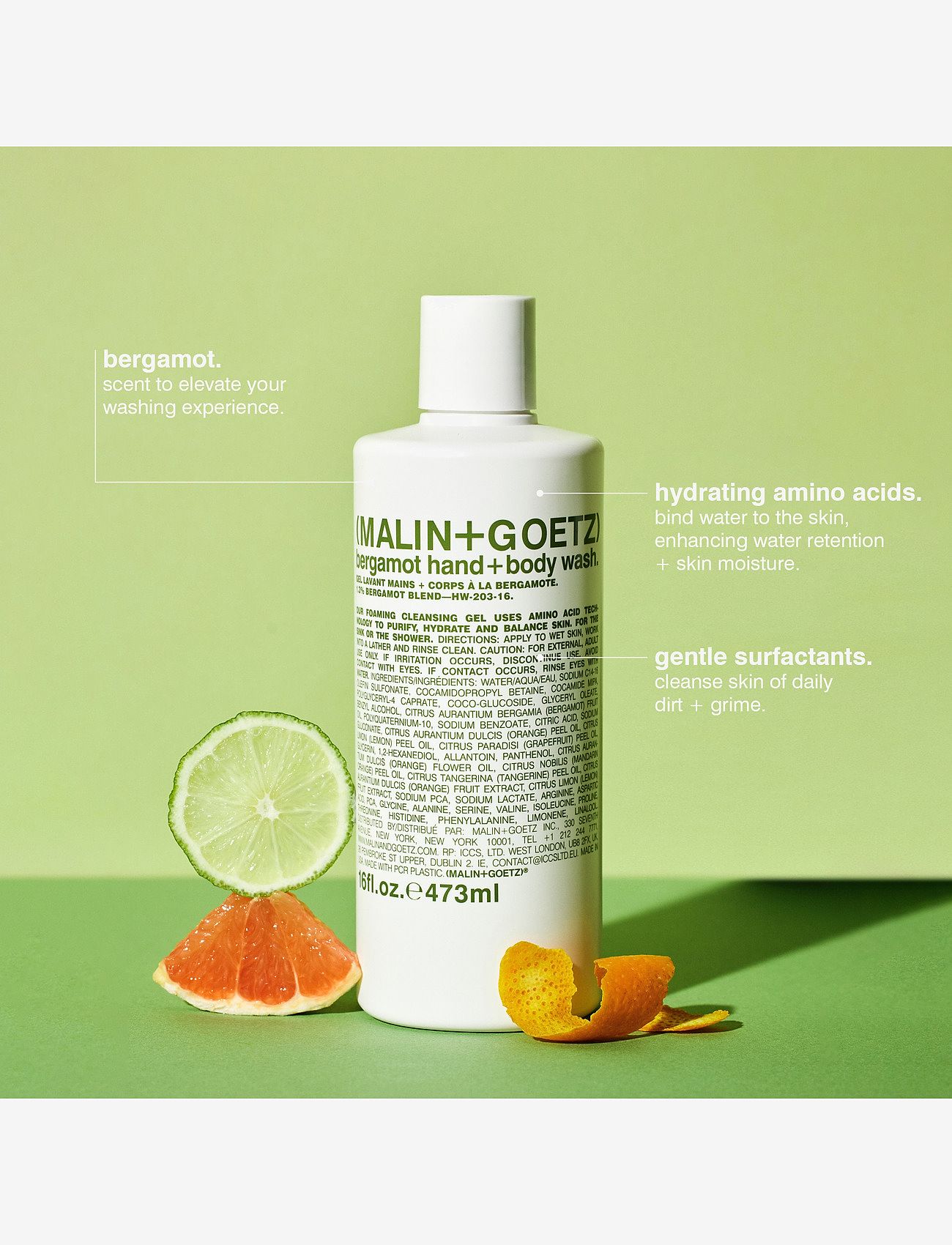 Malin+Goetz - Bergamot Hand + Body Wash - shower gel & oils - no color - 1