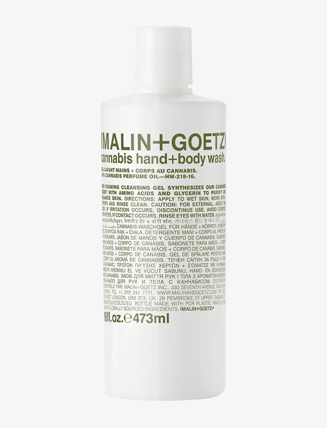 Malin+Goetz - Cannabis Hand + Body Wash - shower gel & bruseolier - clear - 0