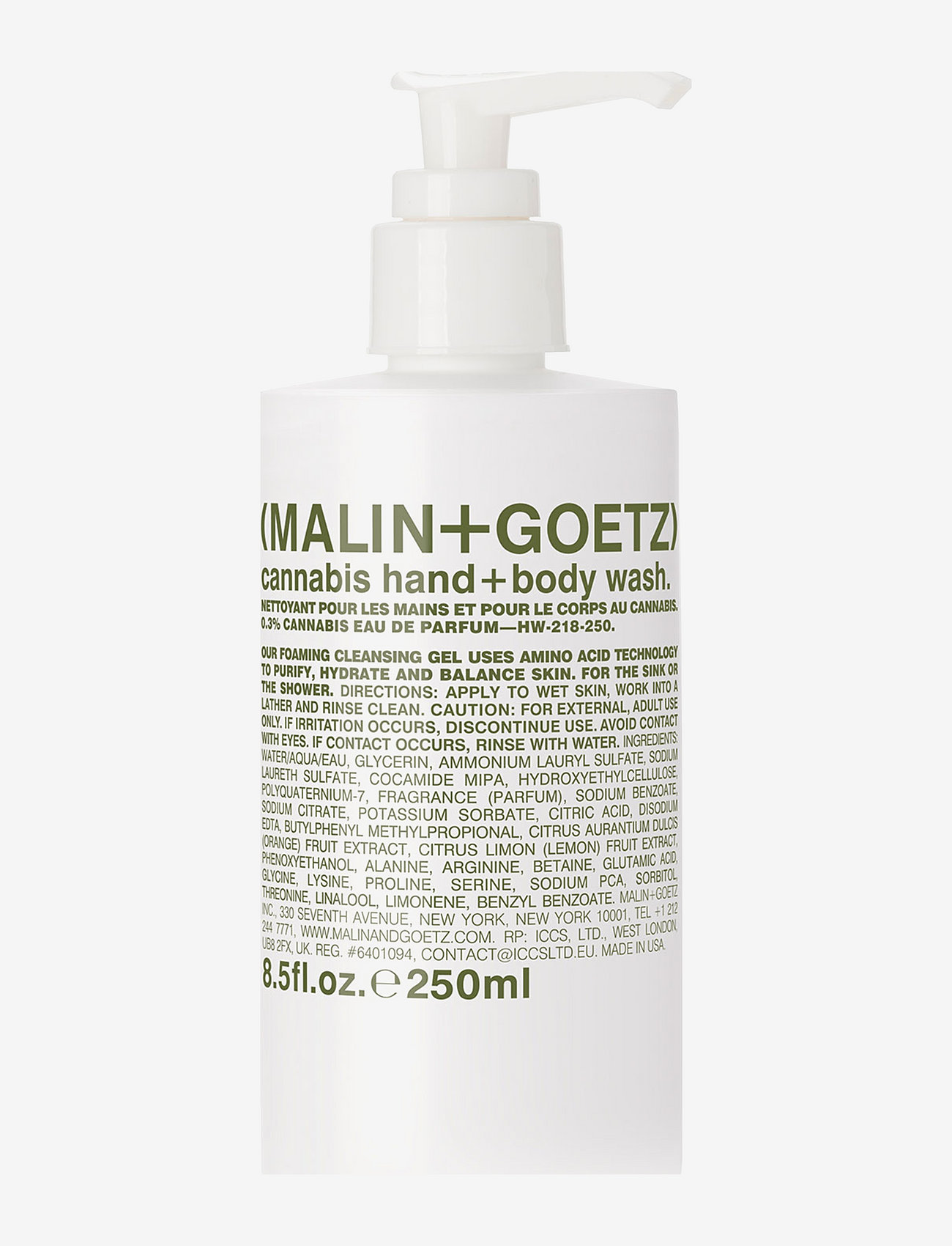 Malin+Goetz - Cannabis Hand+Body Wash - flytande tvål - no color - 0