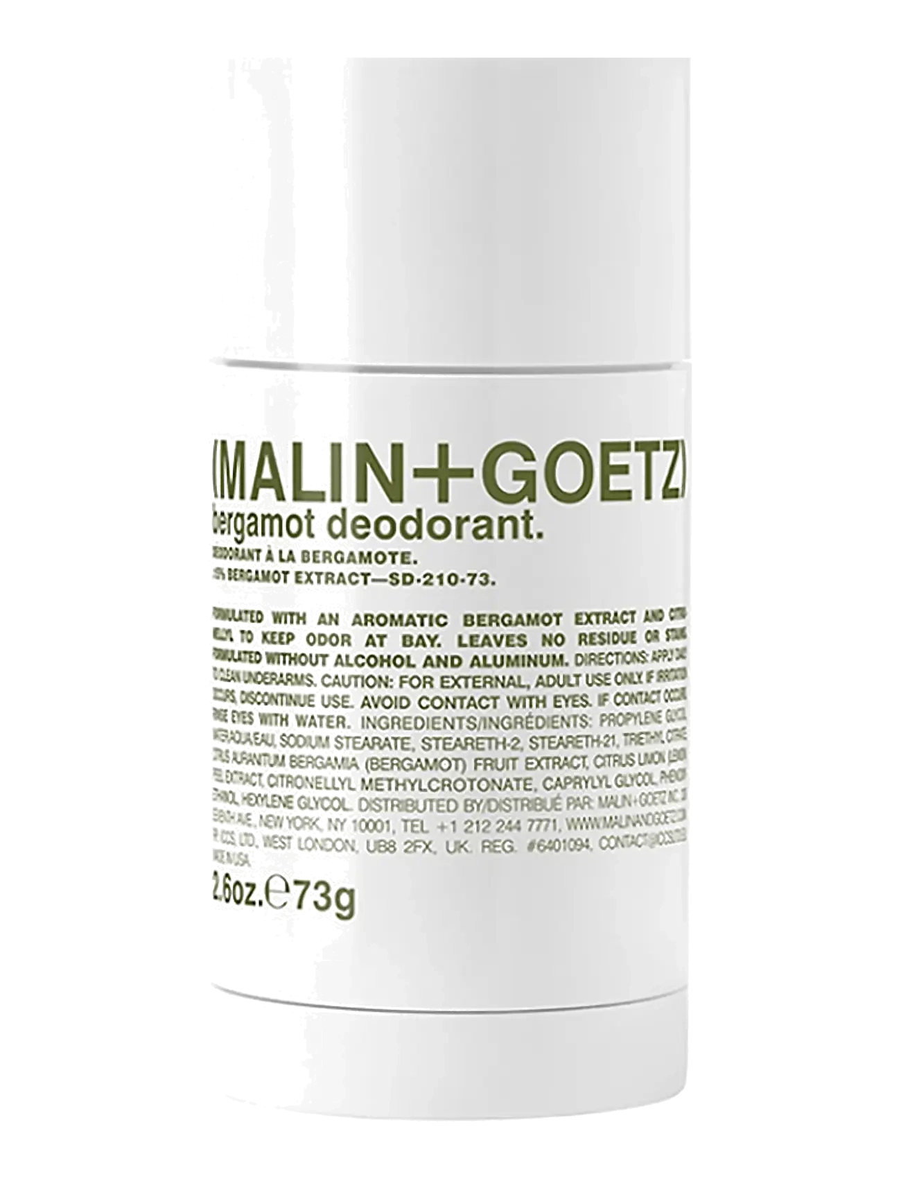 Malin+Goetz Bergamot Deodorant, 73 g, Nude, Creams & Wipes, Creams & Wipes, Dame