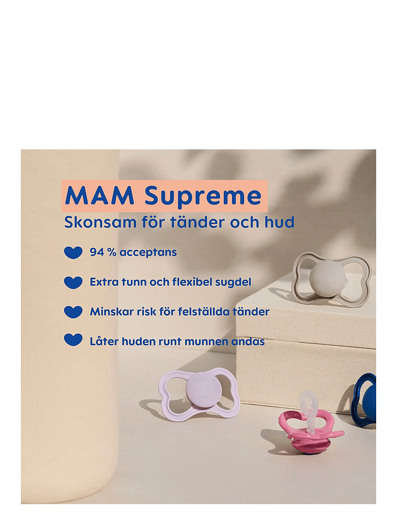 MAM - MAM Supreme 0-6m Silk 1p Box Blue - schnuller - blue - 1