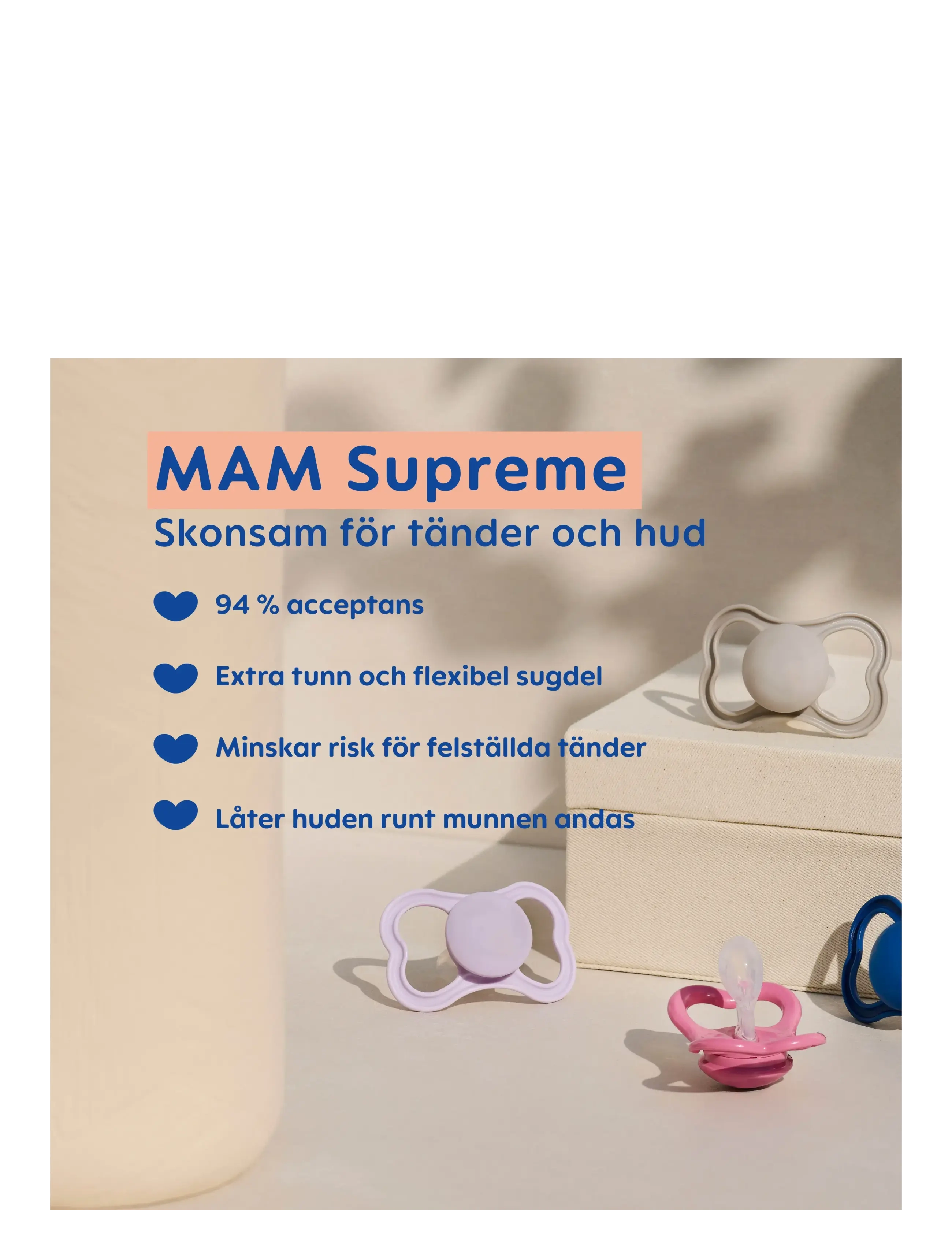 MAM - MAM Supreme Night 0-6m Silk 1p Box Blue - smokker - blue - 1