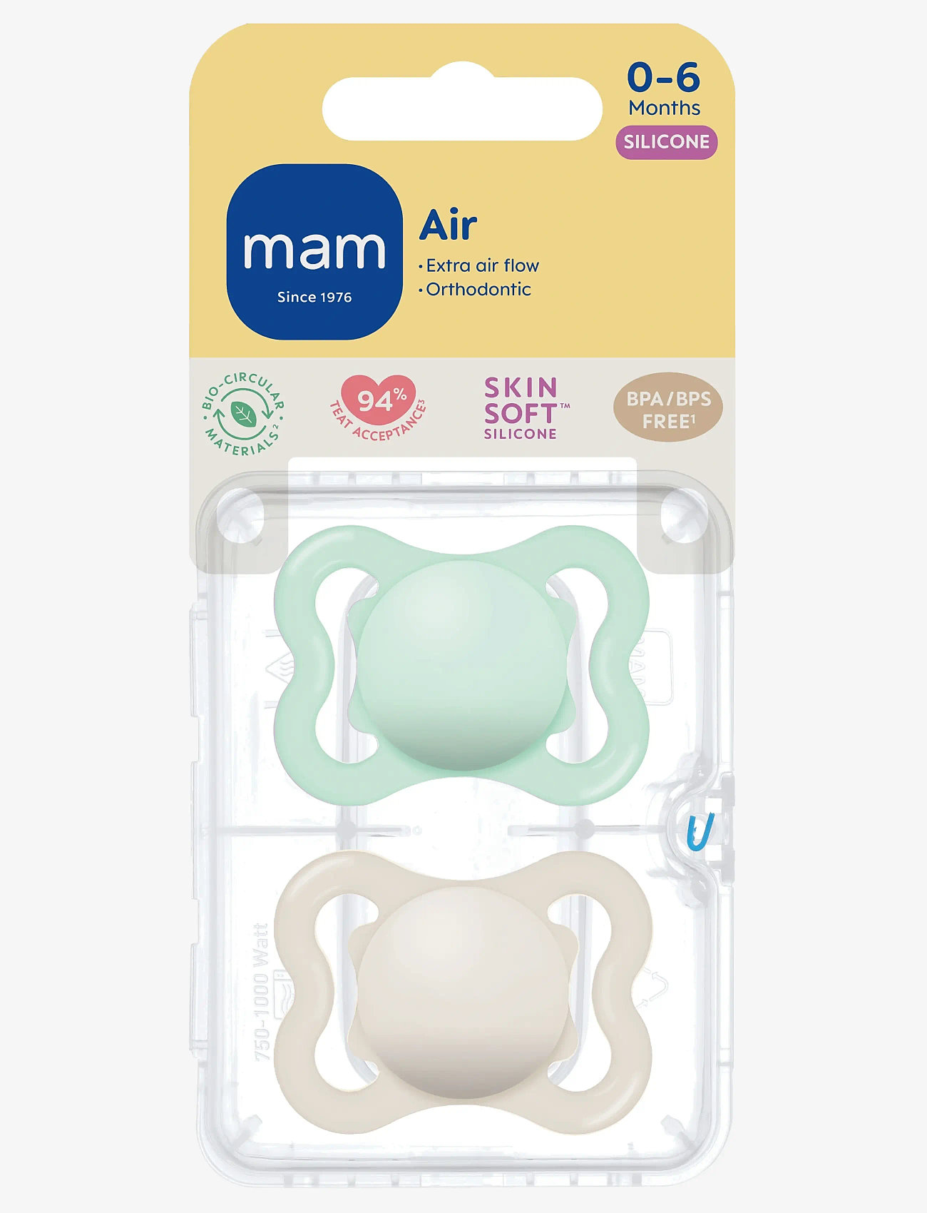 MAM - MAM Air Silicone Blue 0-6m - spenen - blue - 1