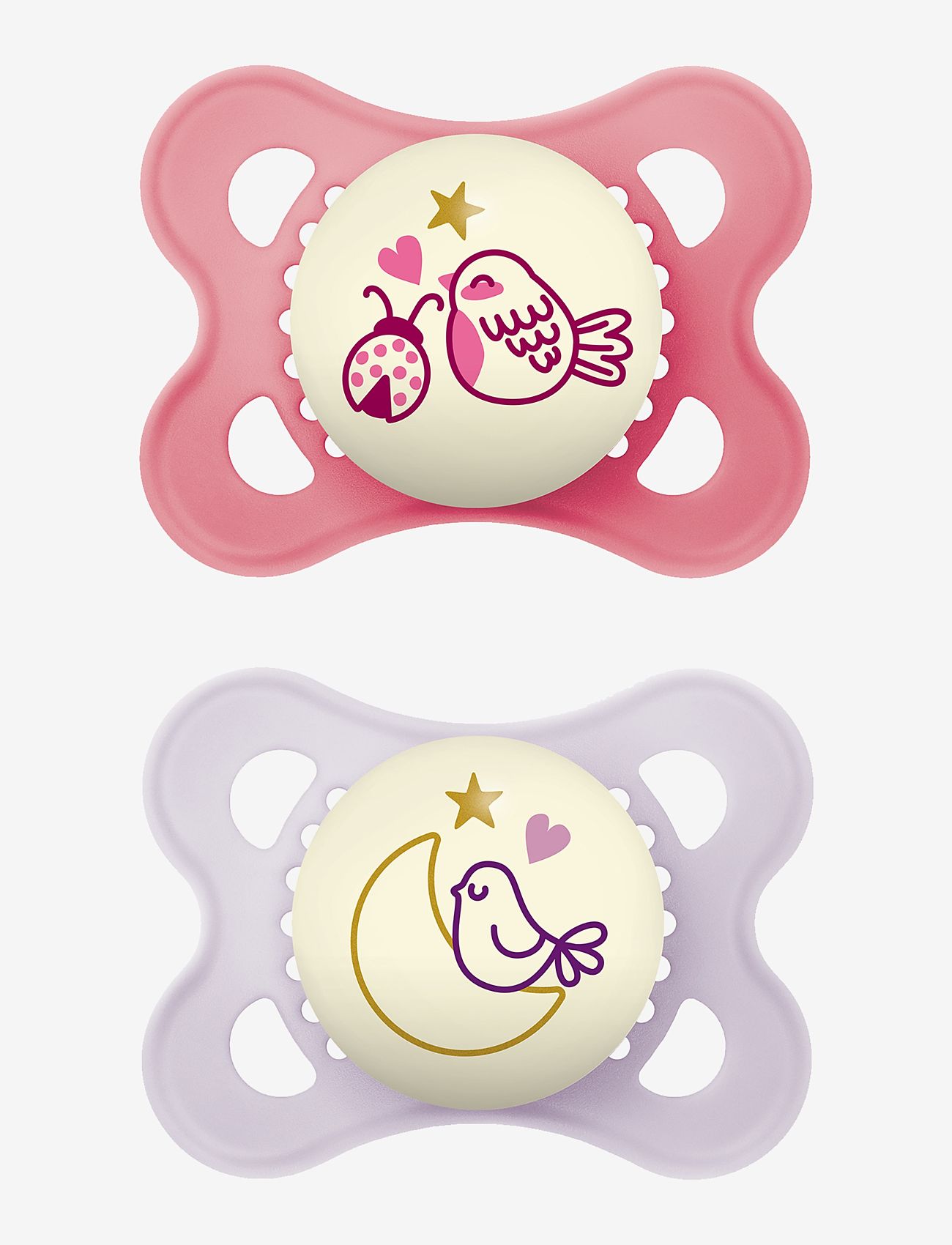 MAM - MAM Original Night 0-6m Silicone Pink 2p - pink - 0