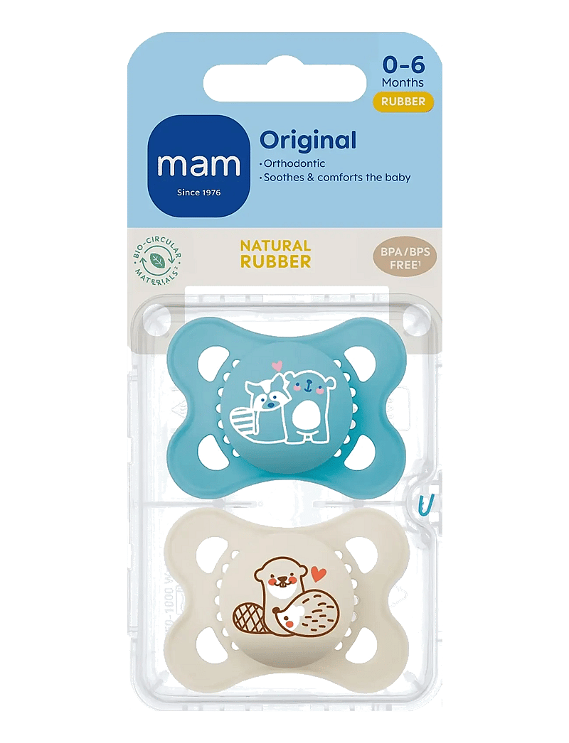 MAM - MAM Original 0-6m Natural Rubber Blue 2p - blue - 2