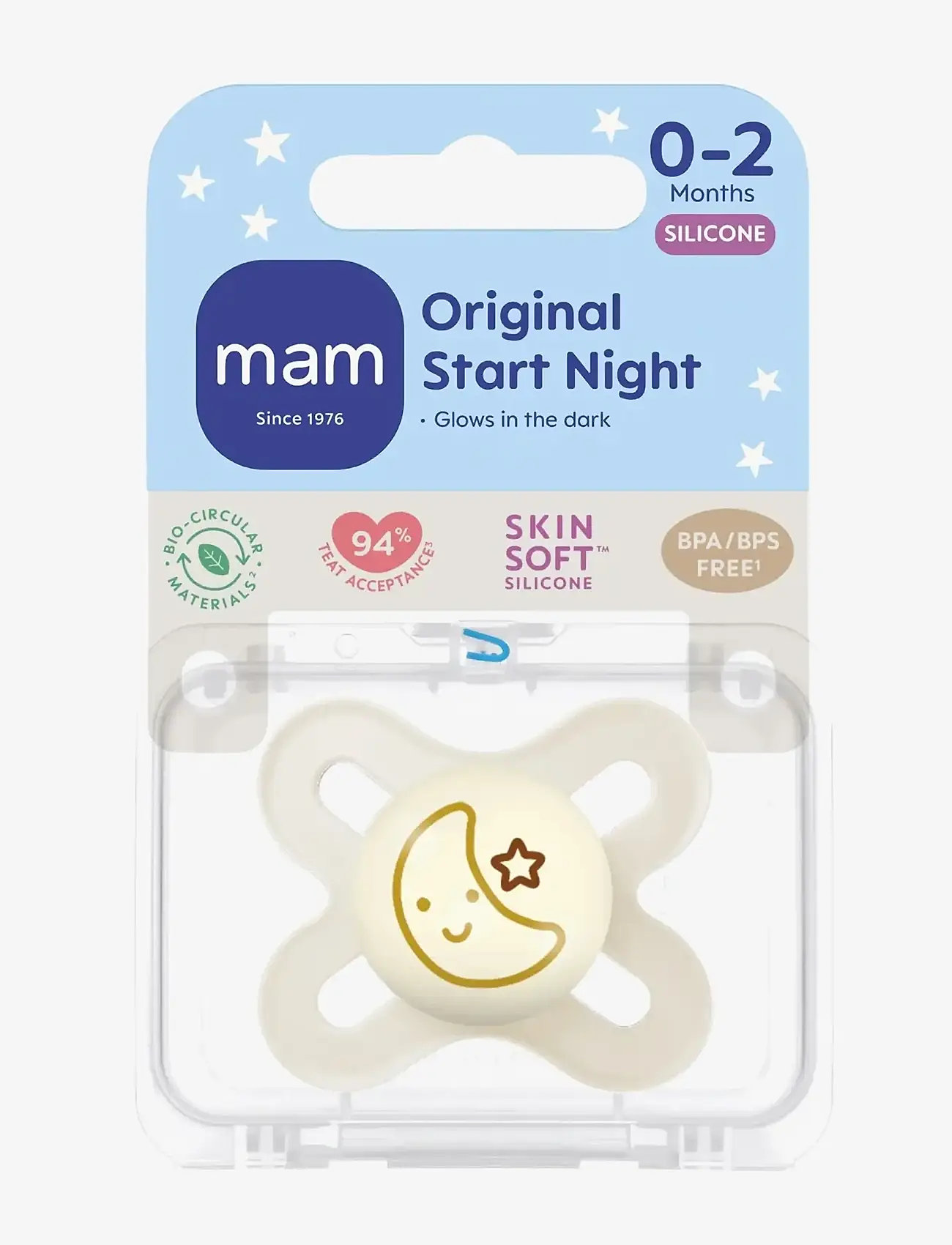 MAM - MAM Start Night 0-2m silk, Neutral - pacifiers - beige - 3