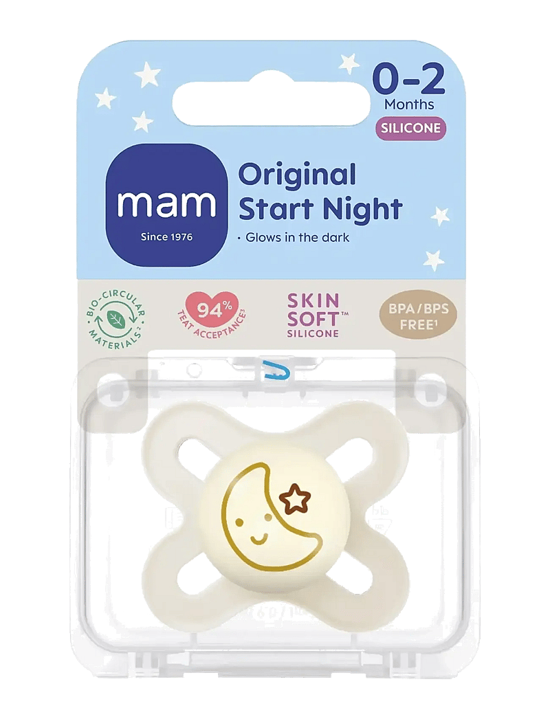 MAM - MAM Start Night 0-2m silk, Neutral - pacifiers - beige - 3