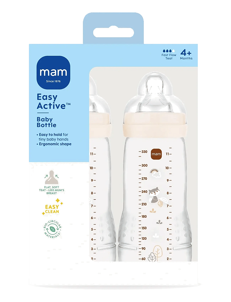 MAM - Mam Easy Active Neutral 330ml 2P - babyflaschen - beige - 1