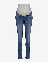 Mamalicious - MLFIFTY 002 SLIM JEANS NOOS A. - laveste priser - medium blue denim - 0