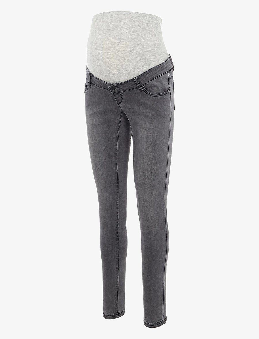 Mamalicious - MLLOLA SLIM GREY JEANS - hosen - grey denim - 1