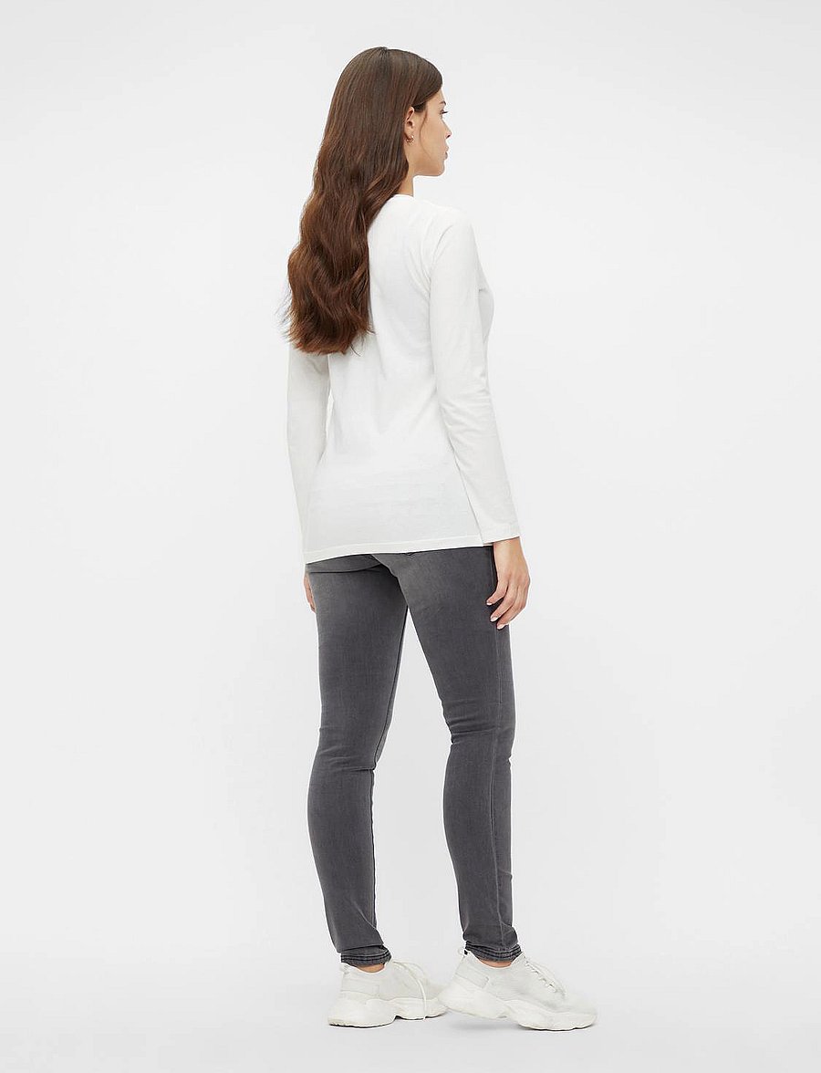Mamalicious - MLLOLA SLIM GREY JEANS - hosen - grey denim - 5