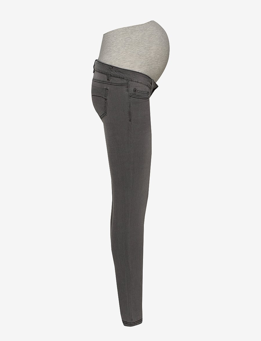 Mamalicious - MLLOLA SLIM GREY JEANS - hosen - grey denim - 4