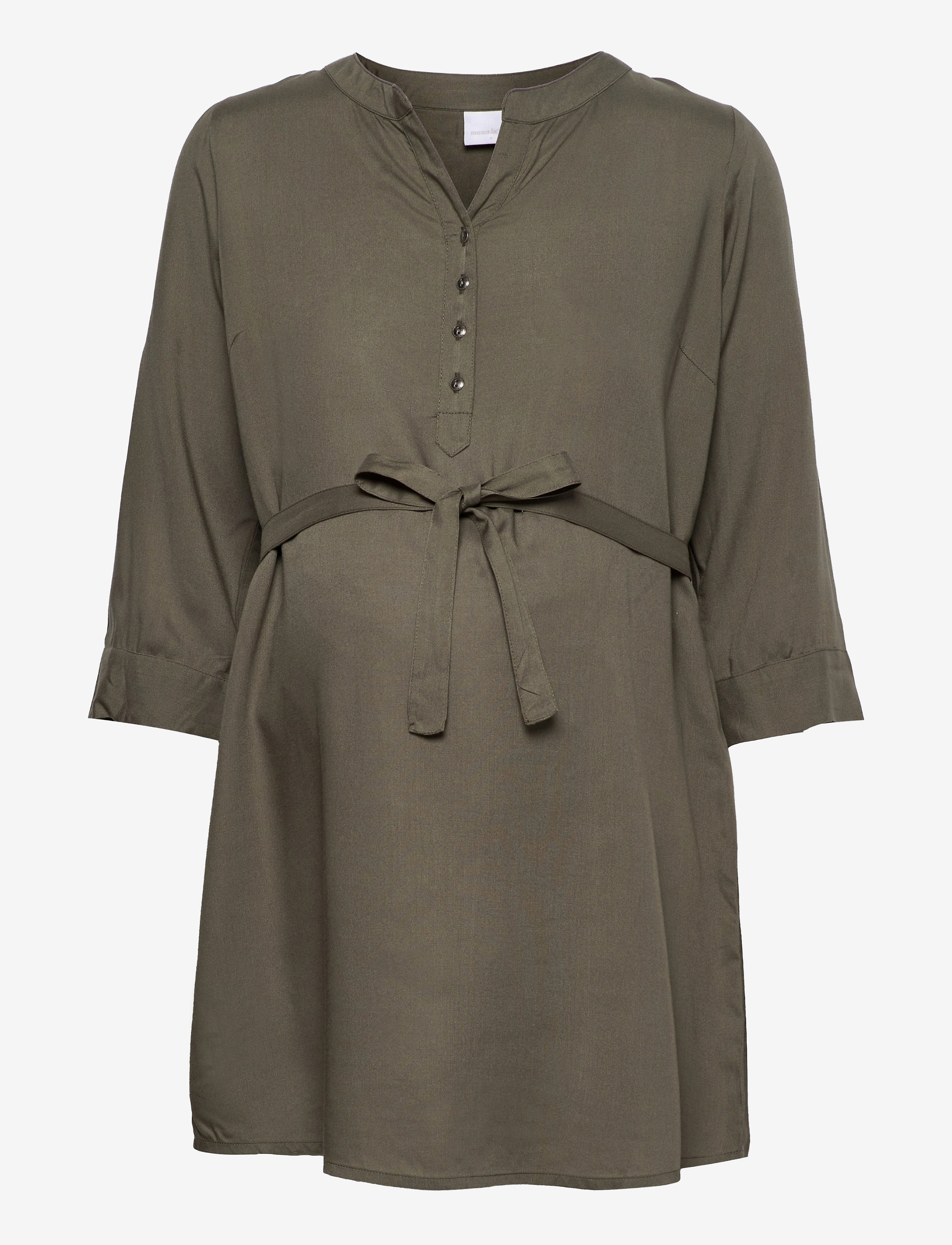 Mamalicious MLMERCY LIA 3/4 WOVEN TUNIC 2F  A. - Tunieken - DUSTY OLIVE / green