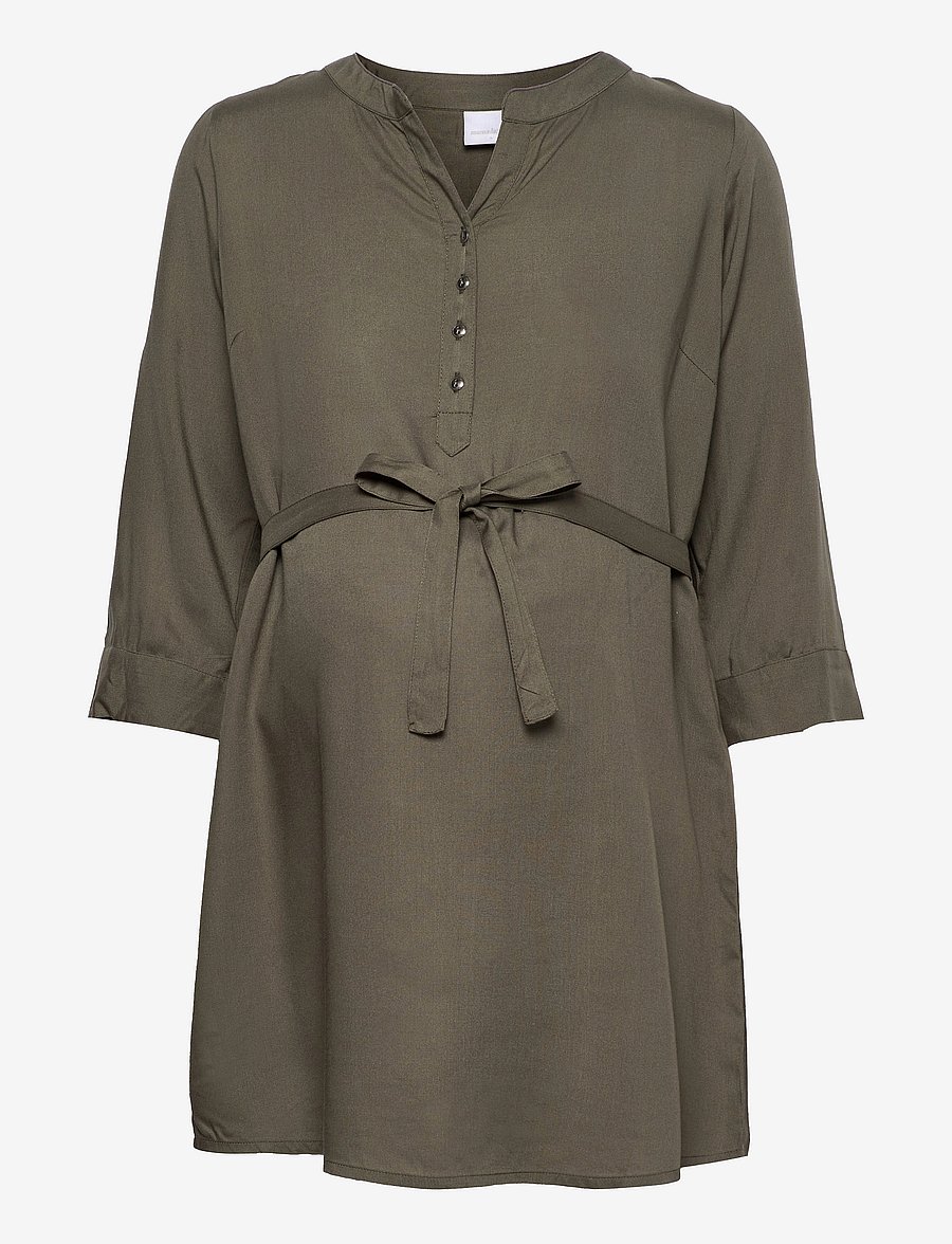 Mamalicious - MLMERCY LIA 3/4 WOVEN TUNIC 2F A. - oberteile - dusty olive - 1