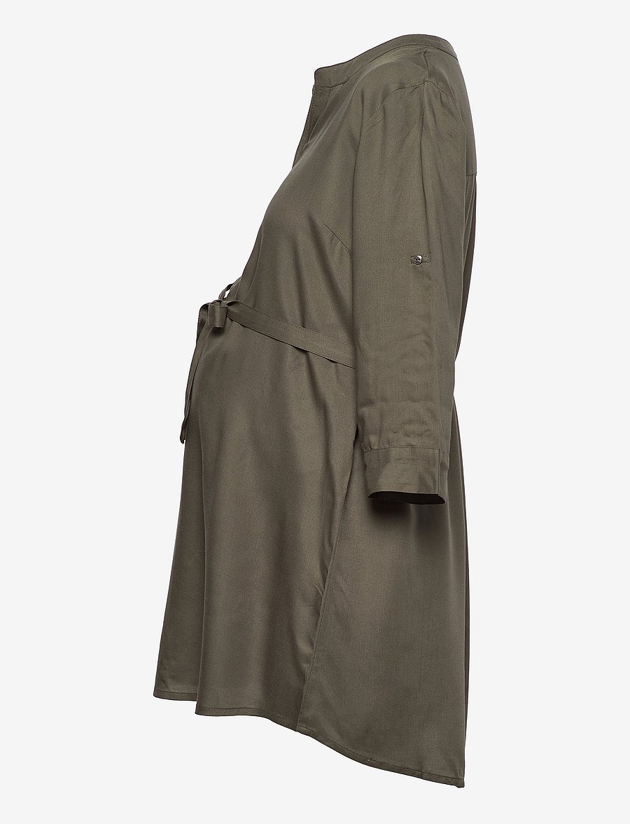 Mamalicious - MLMERCY LIA 3/4 WOVEN TUNIC 2F A. - oberteile - dusty olive - 4