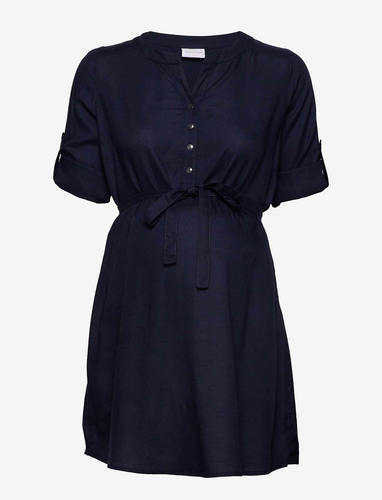 Mamalicious - MLMERCY LIA 3/4 WOVEN TUNIC 2F  A. - overdele - navy blazer - 4
