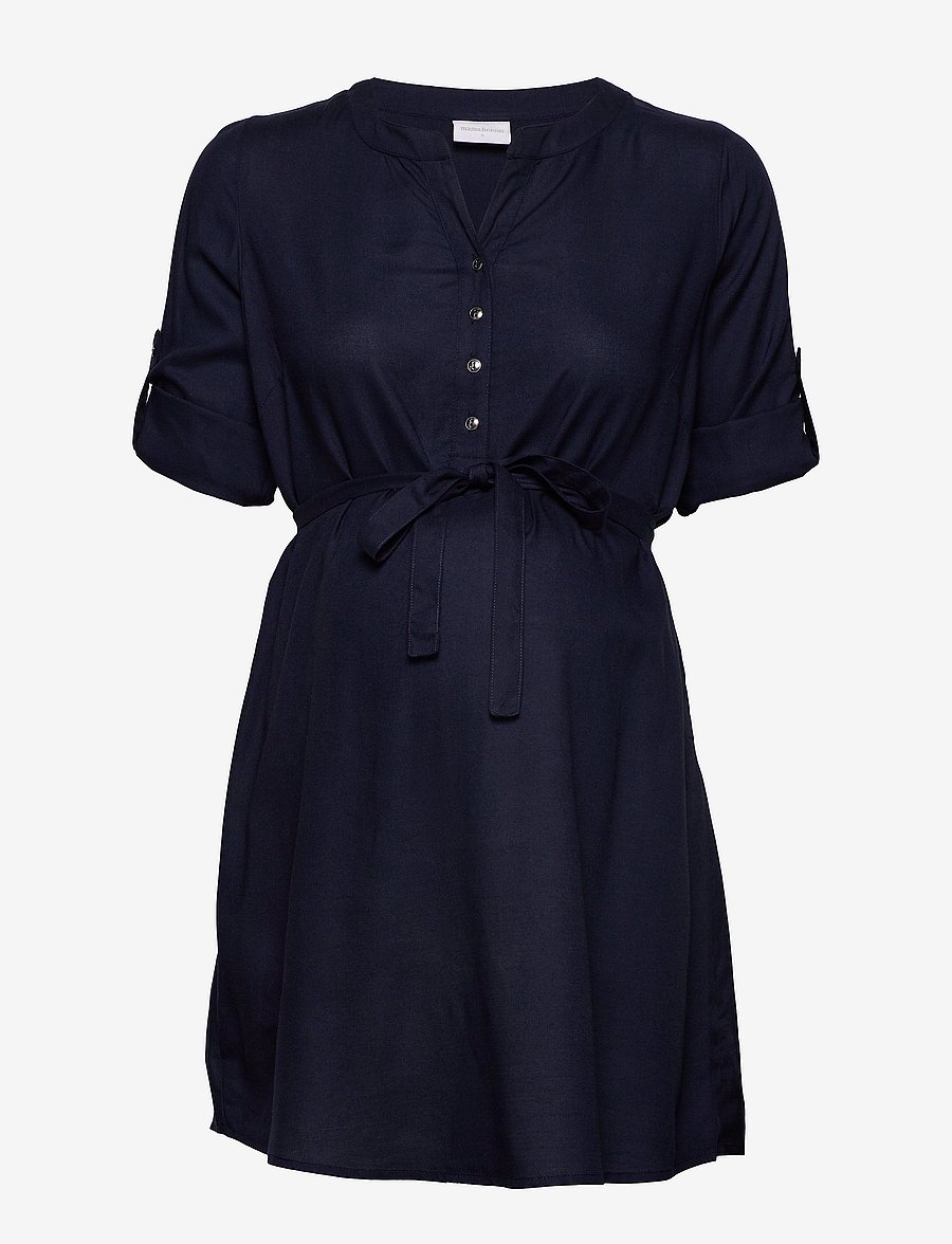 Mamalicious - MLMERCY LIA 3/4 WOVEN TUNIC 2F A. - overdele - navy blazer - 4