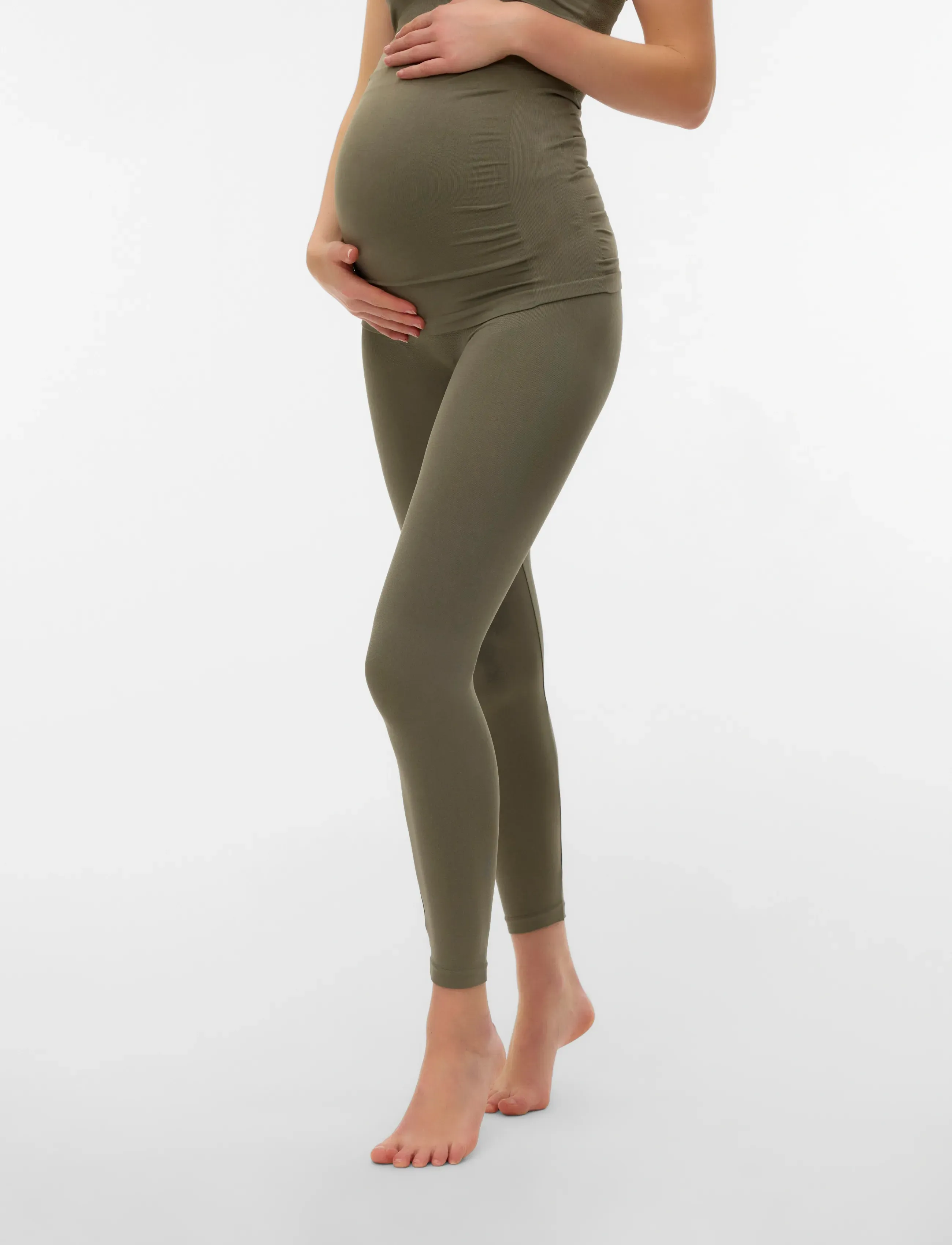 Mamalicious mltia Jeanne Legging Noos A., L/XL, Khaki green, Underdele > Leggings, Dame