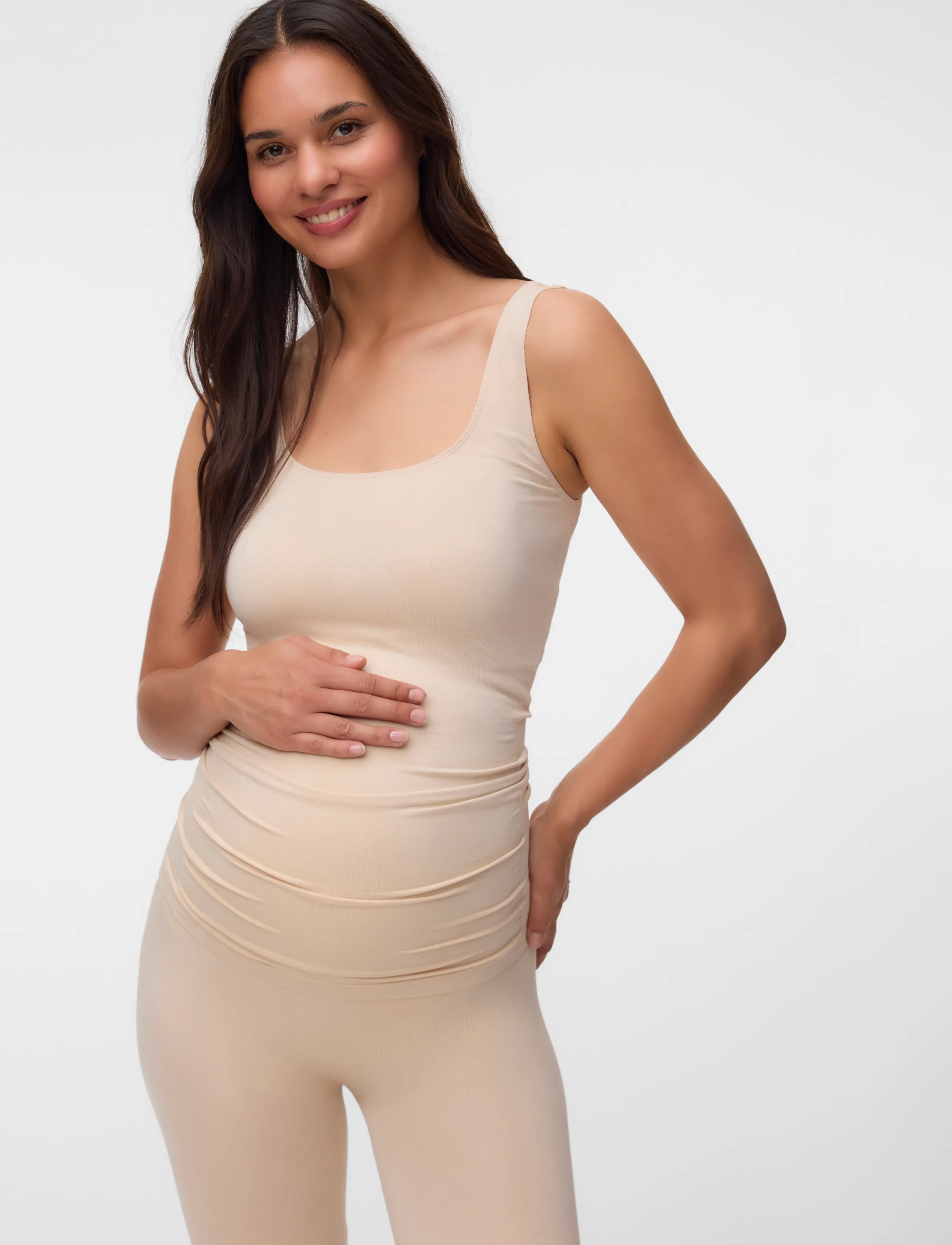 Mamalicious MLHEAL TANK TOP NOOS A. - Sleeveless tops - MELLOW BUFF / beige