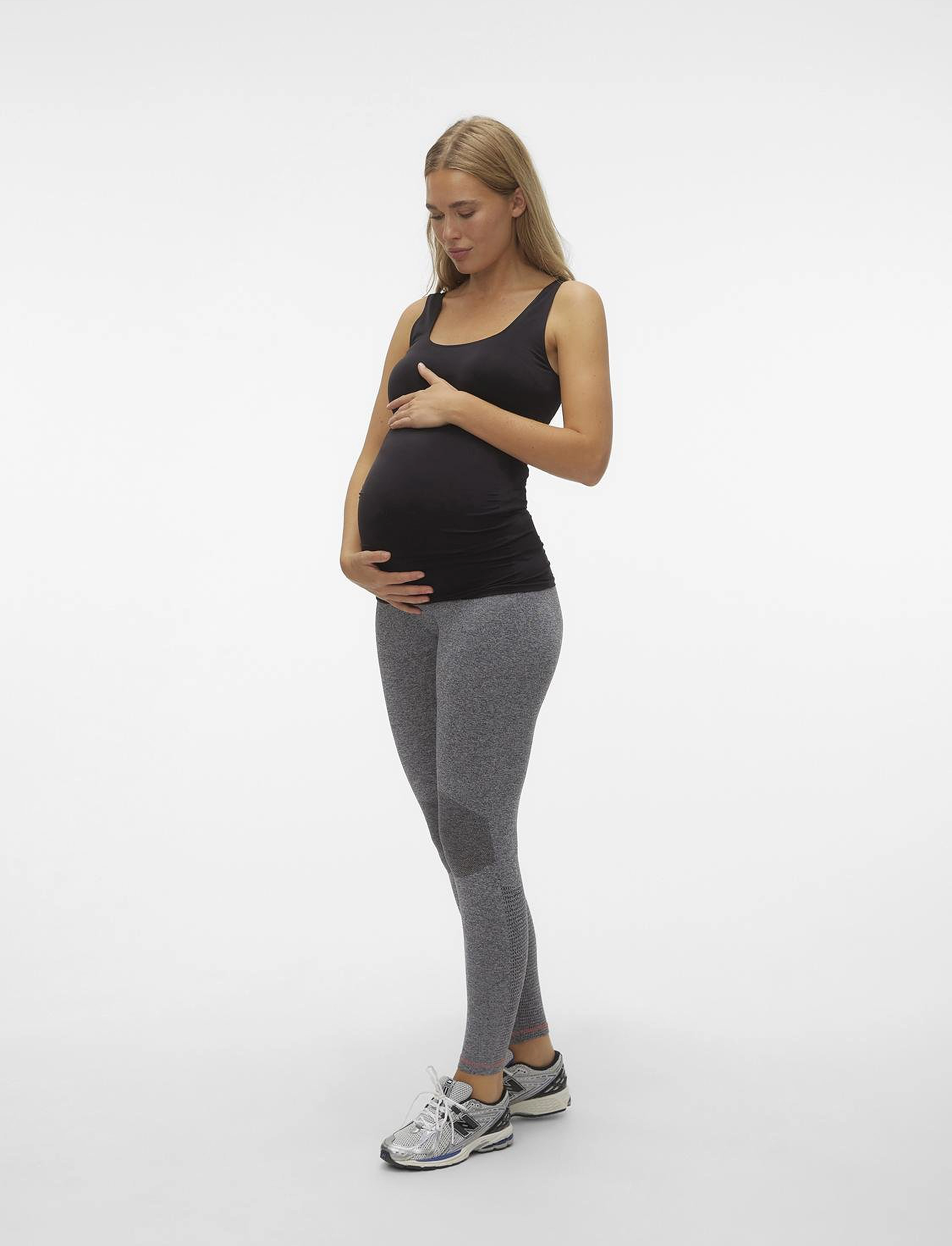 Mamalicious - MLFIT ACTIVE TIGHTS NOOS A. - tights - medium grey melange - 5