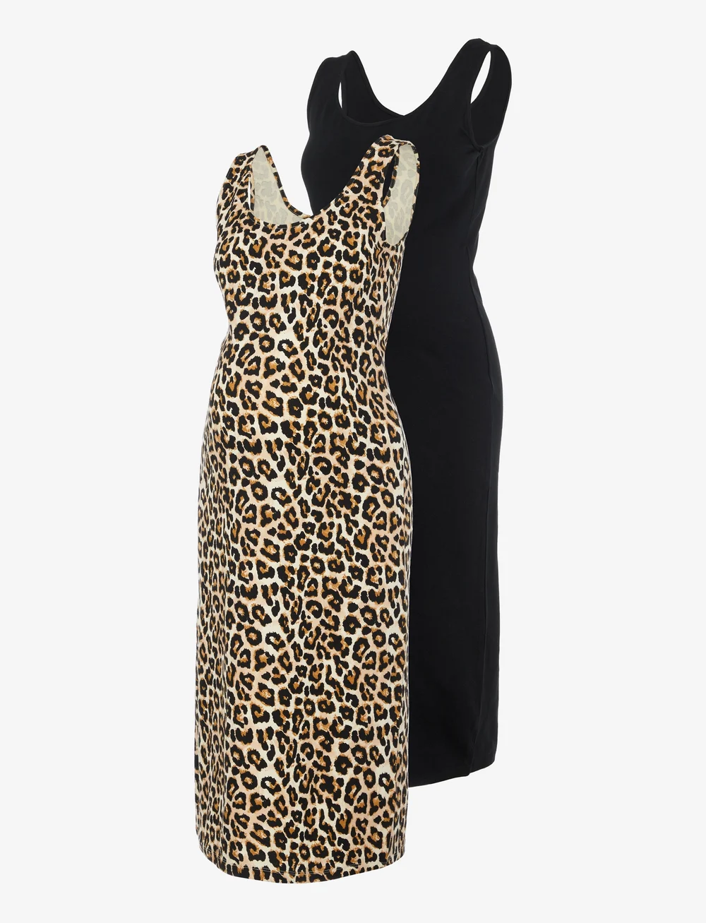 Mamalicious - MLSANNIE SL MIDI DRESS 2-P - summer dresses - black - 1