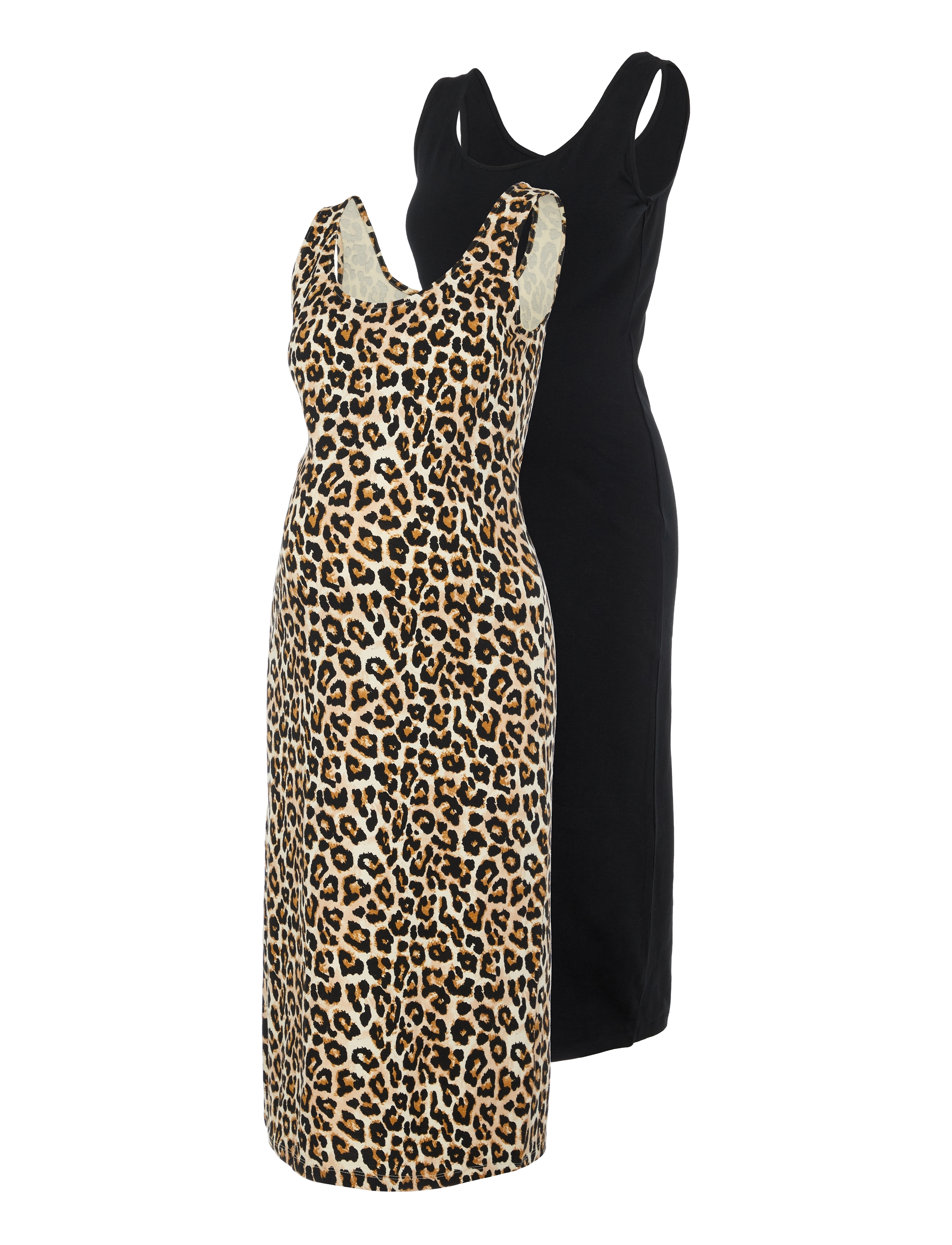 Mamalicious MLSANNIE SL MIDI DRESS 2-P - Kleider - BLACK / black