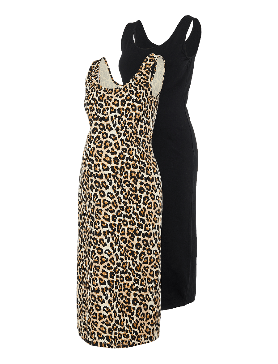 Mamalicious - MLSANNIE SL MIDI DRESS 2-P - sommerkleider - black - 1