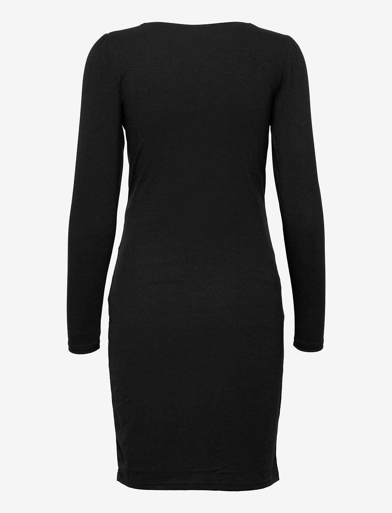 Mamalicious - MLMACY L/S JERSEY ABK DRESS 2F - midi dresses - black - 1