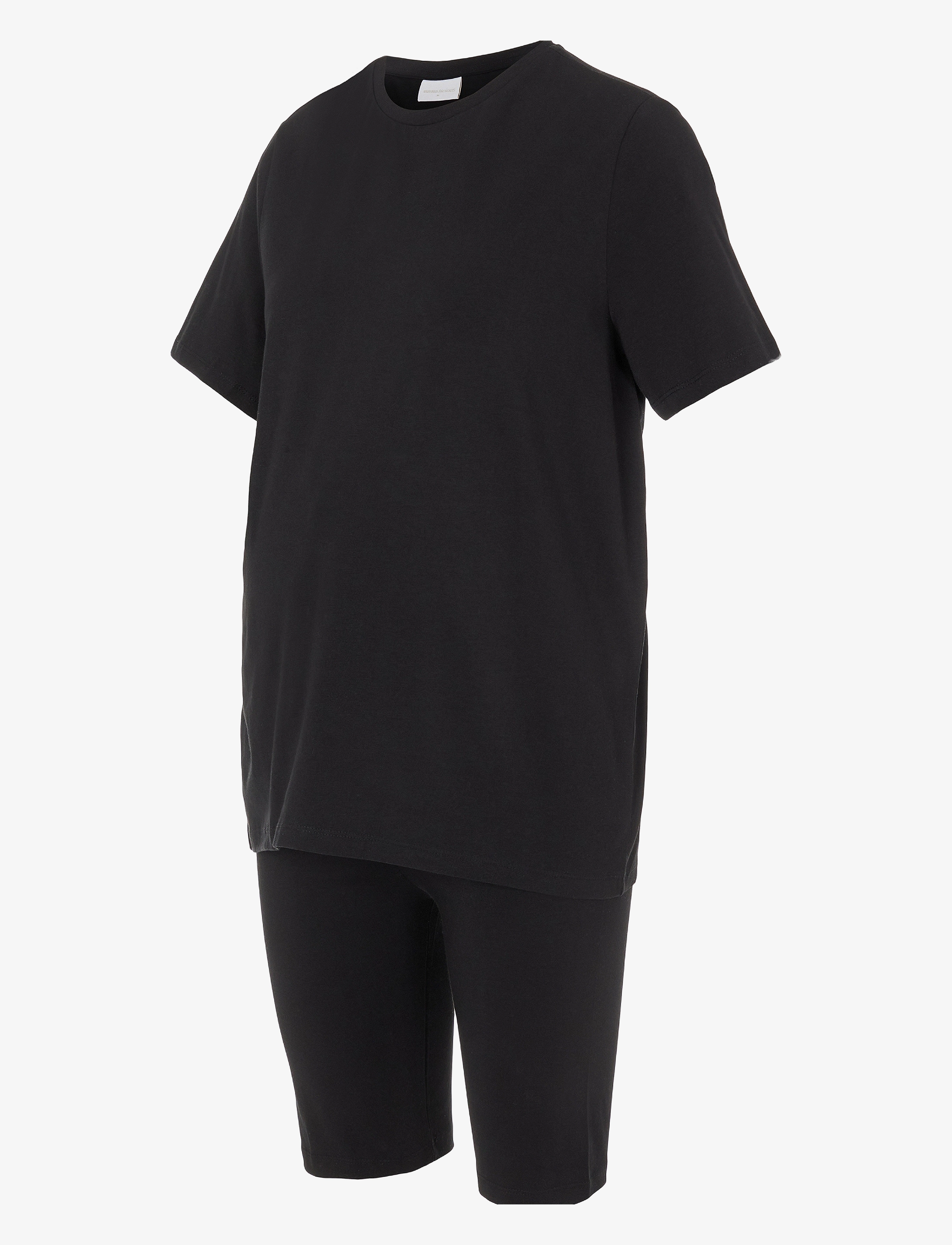 Mamalicious MLSALLY SOLID T-SHIRT & SHORTS SET NOOS - Umstandsmode - BLACK / black
