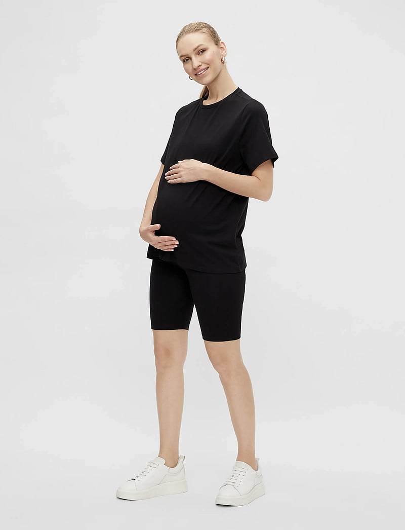 Mamalicious - MLSALLY SOLID T-SHIRT & SHORTS SET NOOS - unterwäsche - black - 0