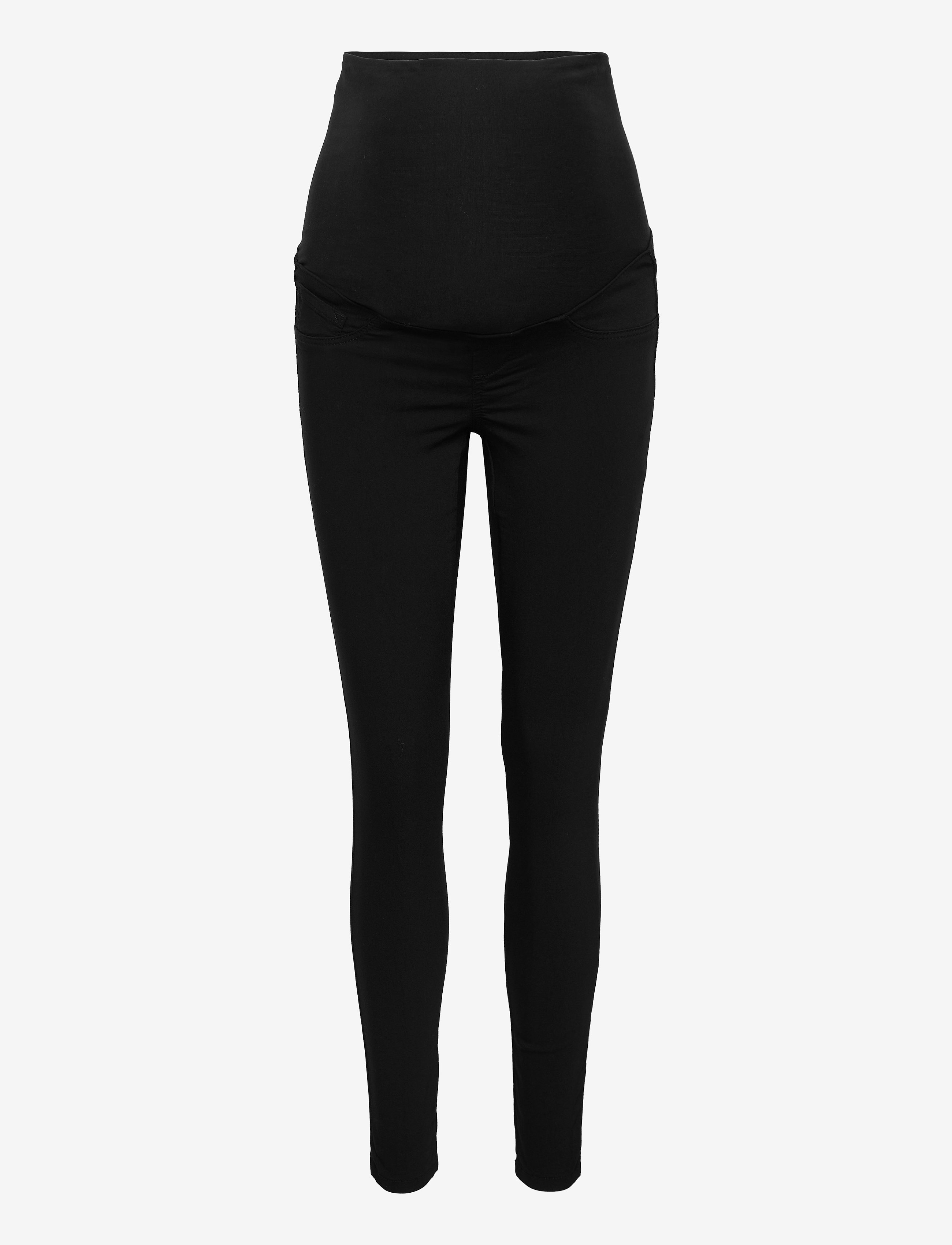 Mamalicious MLLUCY BLACK SLIM 7/8 PANT A. NOOS - Mamalicious - BLACK DENIM / black