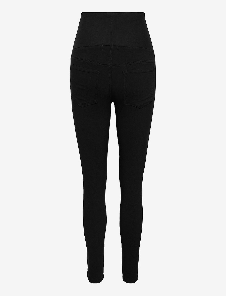 Mamalicious - MLLUCY BLACK SLIM 7/8 PANT A. NOOS - püksid ja seelikud - black denim - 2