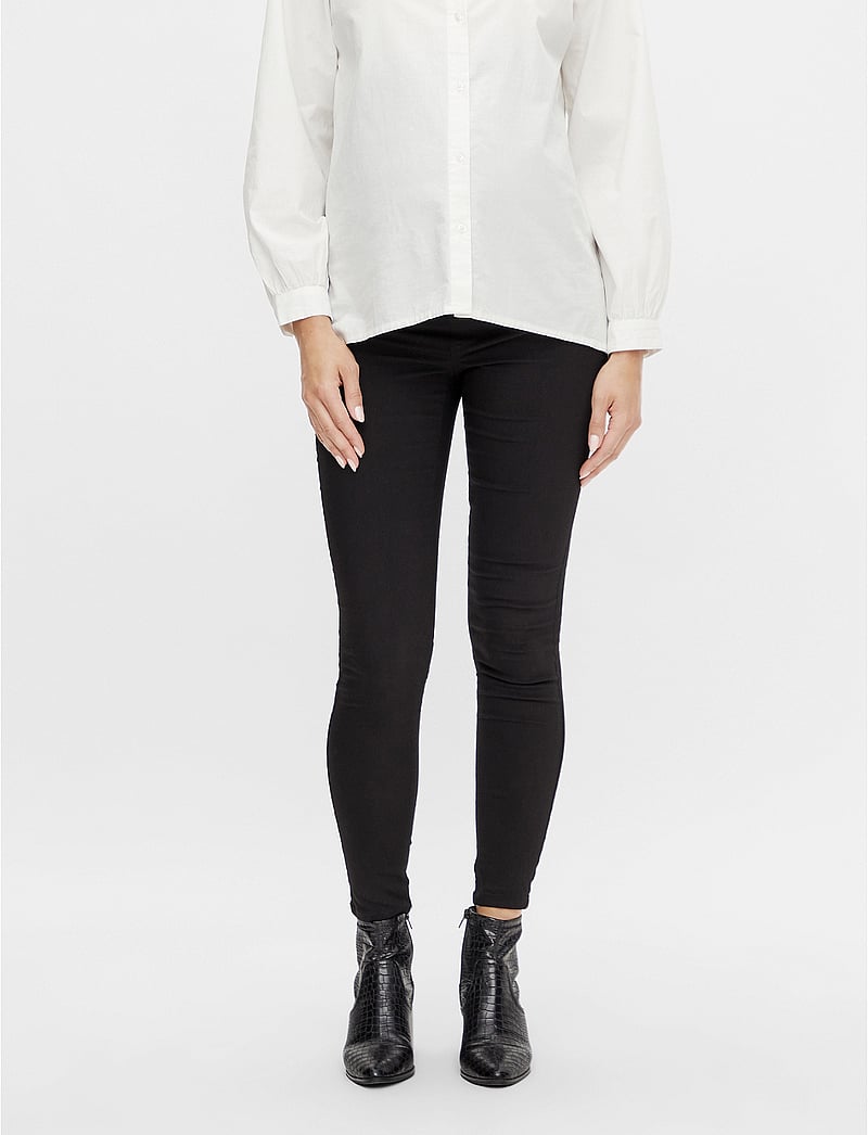 Mamalicious - MLLUCY BLACK SLIM 7/8 PANT A. NOOS - hosen - black denim - 0