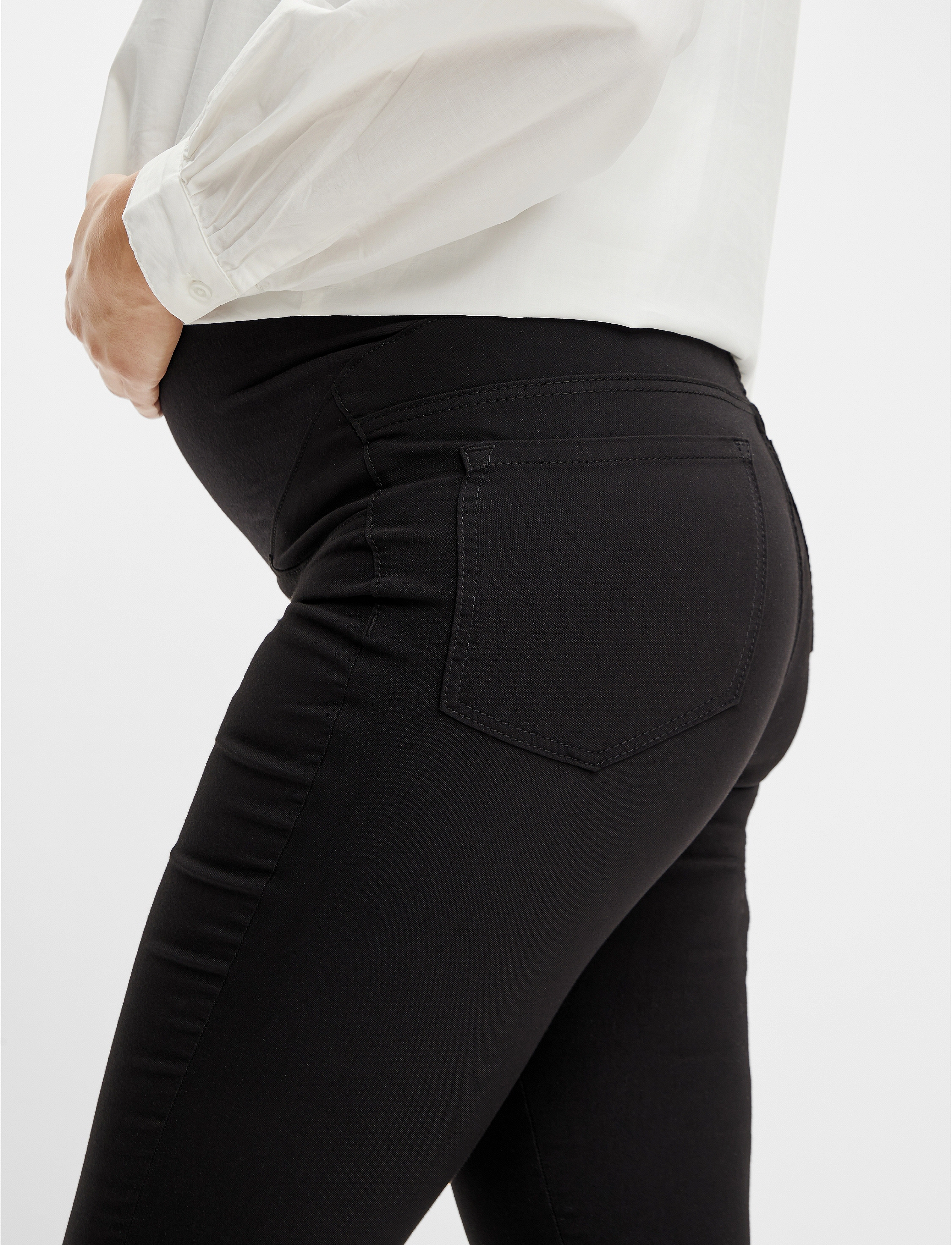Mamalicious - MLLUCY BLACK SLIM 7/8 PANT A. NOOS - hosen - black denim - 5