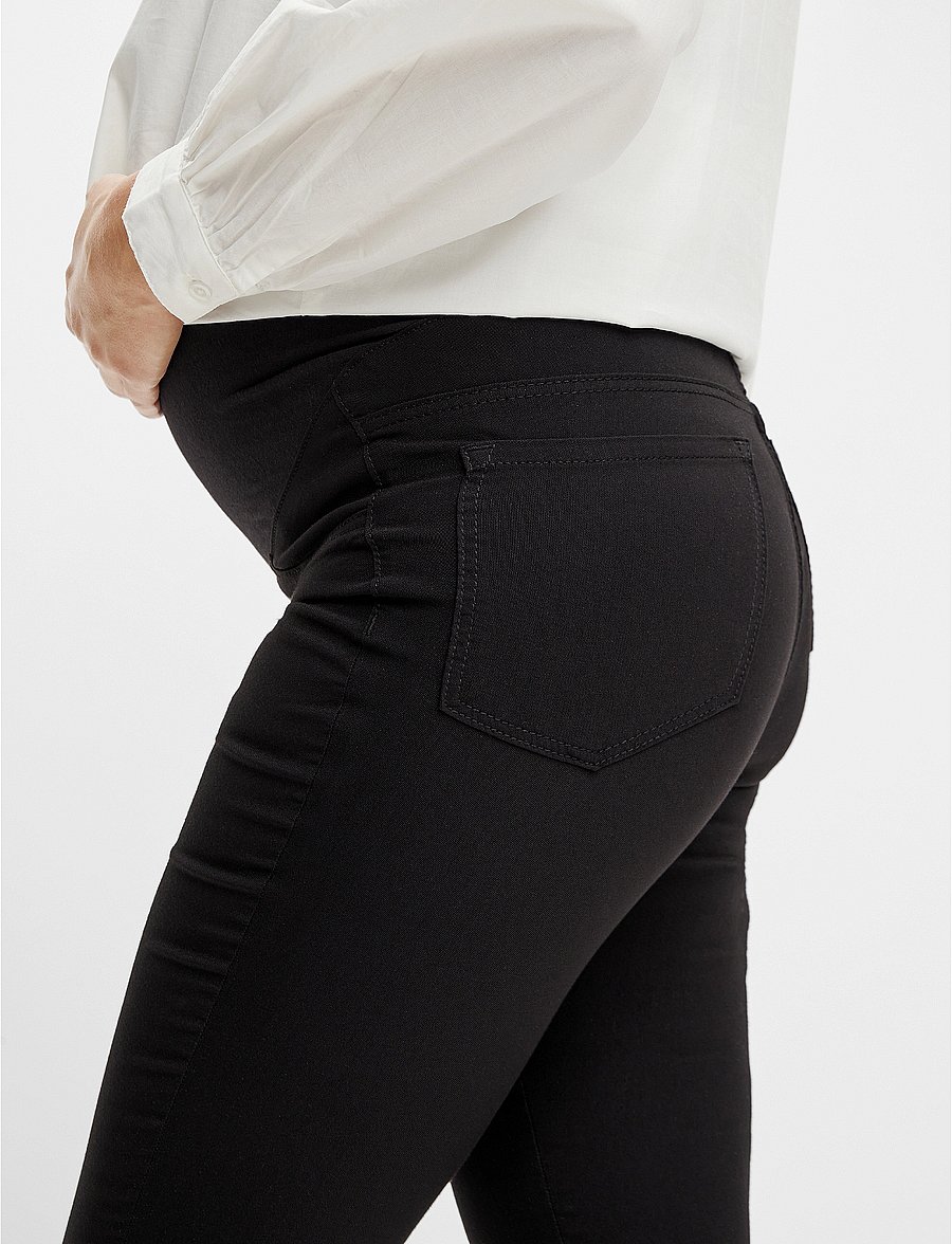 Mamalicious - MLLUCY BLACK SLIM 7/8 PANT A. NOOS - püksid ja seelikud - black denim - 5