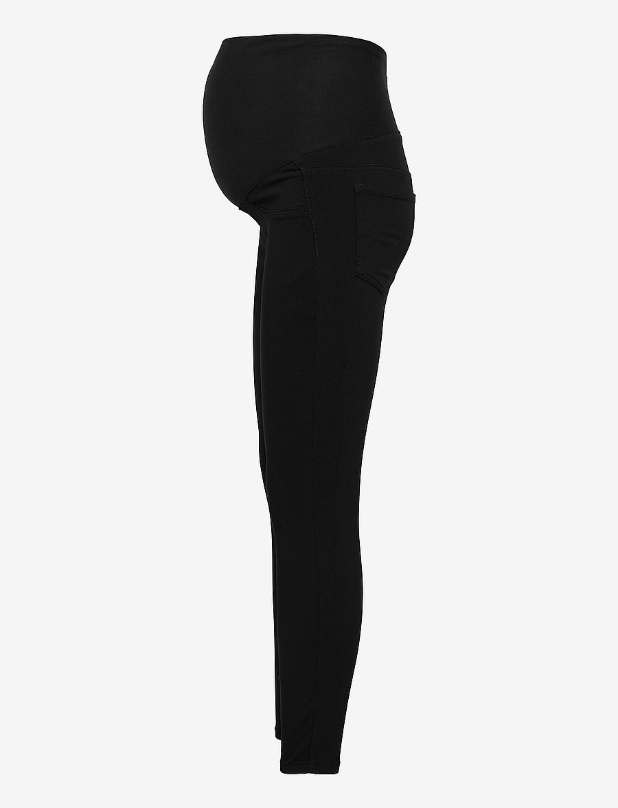 Mamalicious - MLLUCY BLACK SLIM 7/8 PANT A. NOOS - püksid ja seelikud - black denim - 3