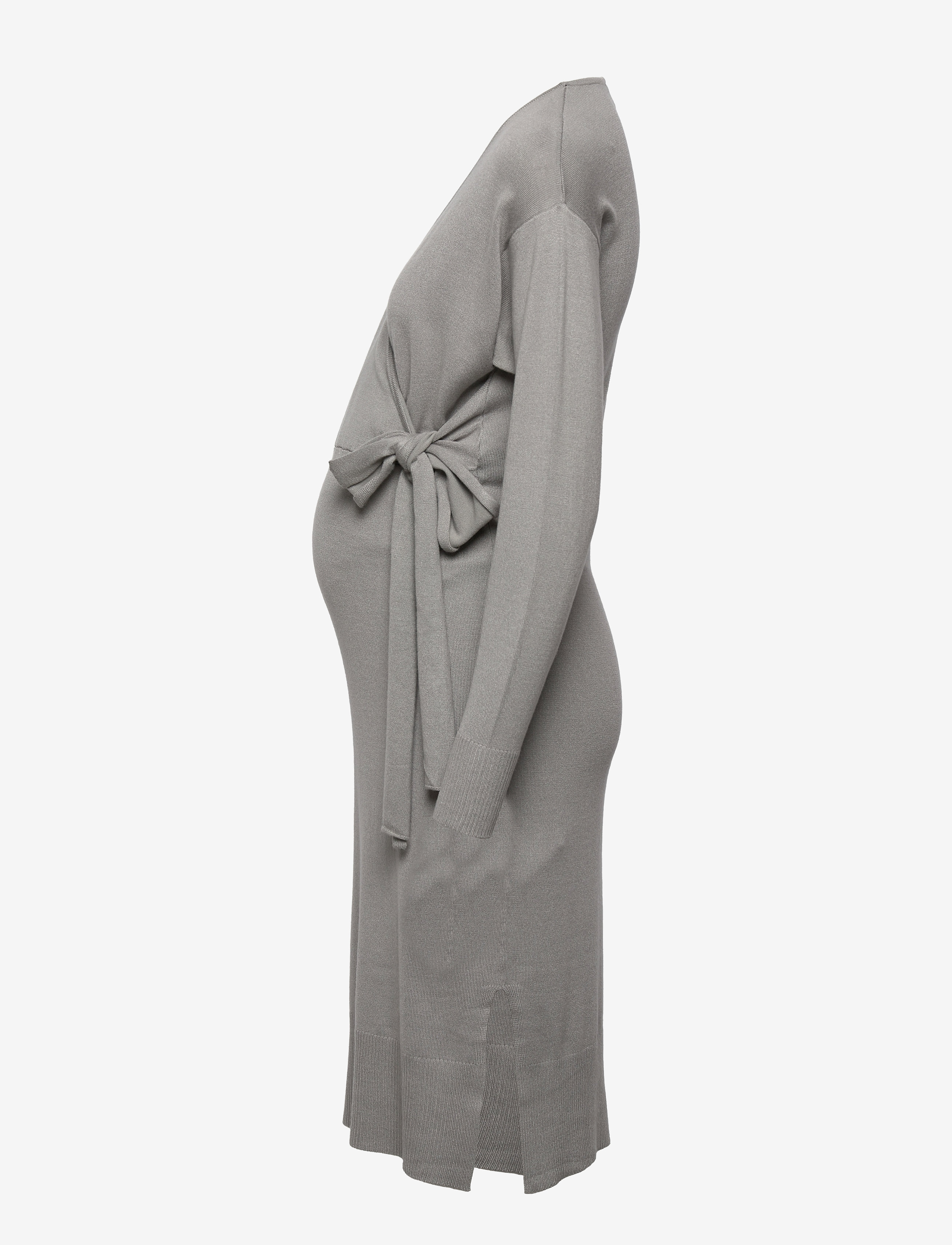 Mamalicious - MLMIA TESS L/S KNIT UK DRESS 2F A. - wickelkleider - cool grey - 3