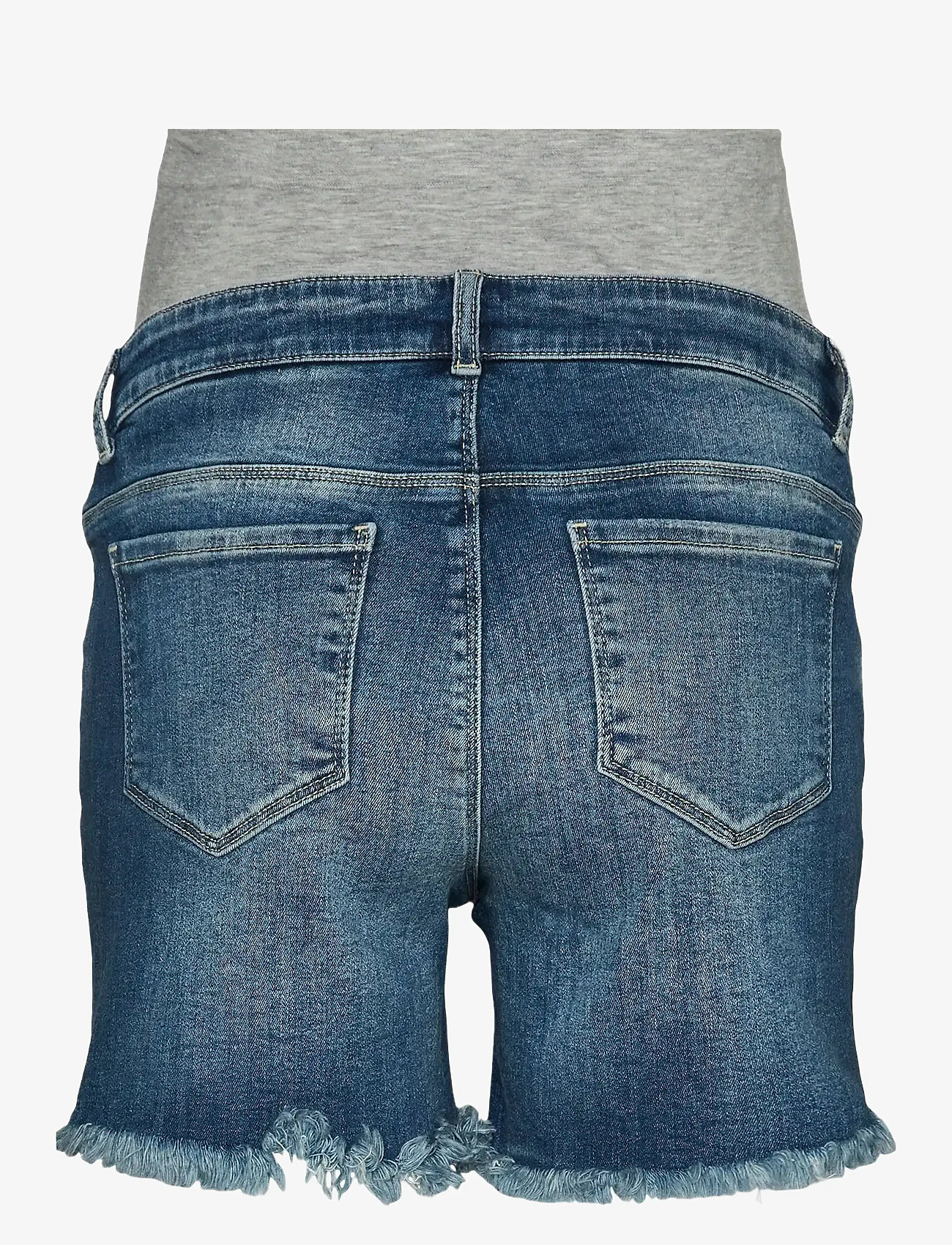 Mamalicious - MLHAMPSHIRE SLIM DESTORY DENIM SHORTS A. - püksid - light blue denim - 2
