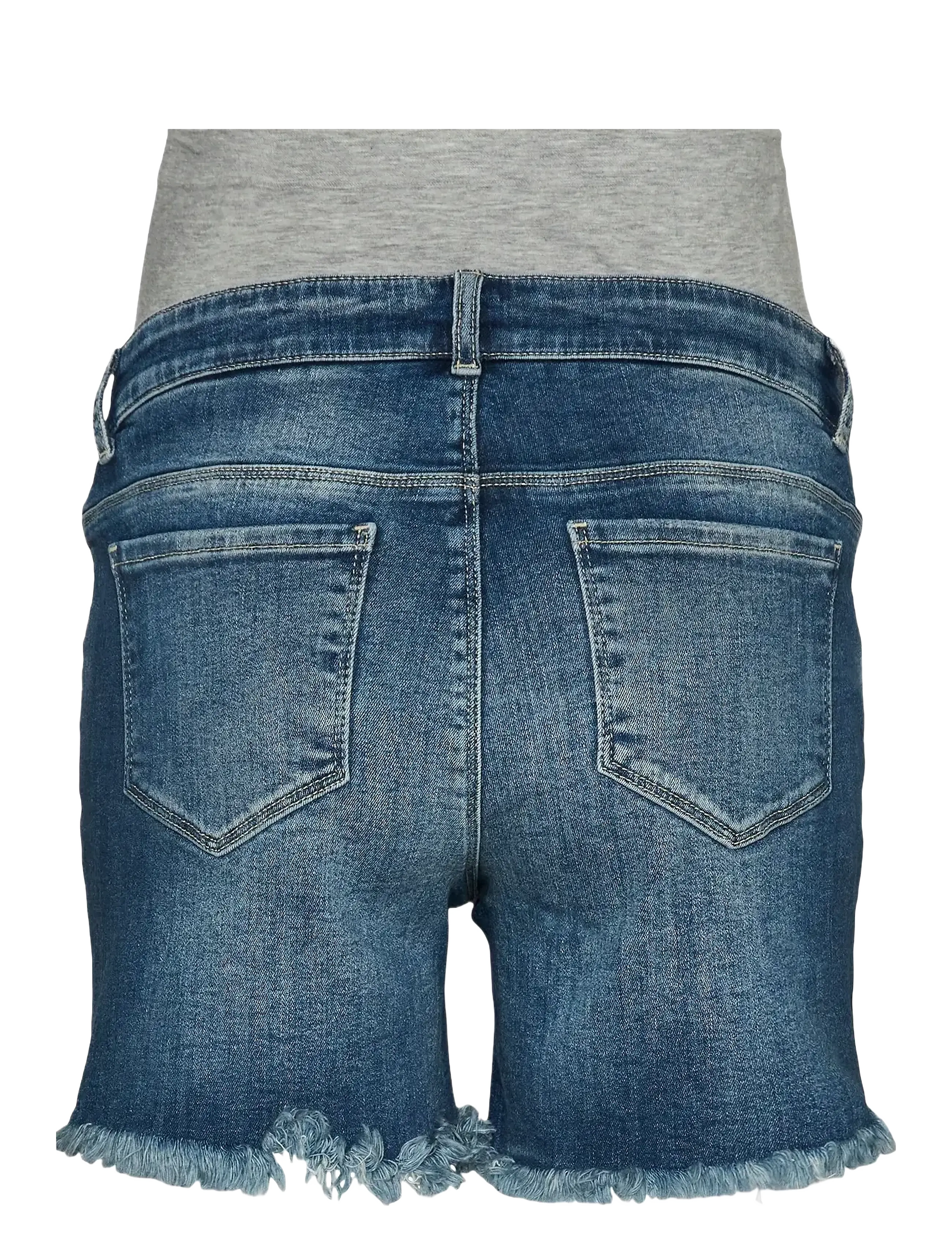 Mamalicious - MLHAMPSHIRE SLIM DESTORY DENIM SHORTS A. - broeken - light blue denim - 2