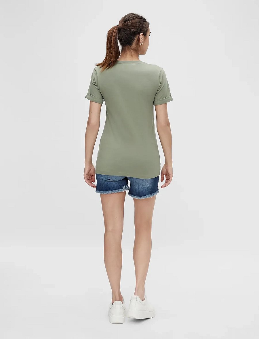 Mamalicious - MLHAMPSHIRE SLIM DESTORY DENIM SHORTS A. - hosen - light blue denim - 4