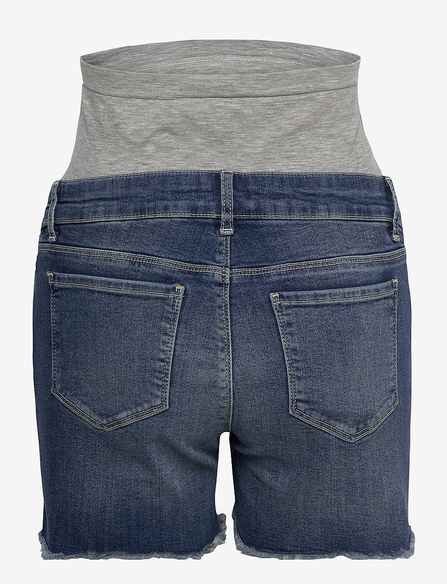 Mamalicious - MLHAMPSHIRE SLIM DESTORY DENIM SHORTS A. - hosen - light blue denim - 3