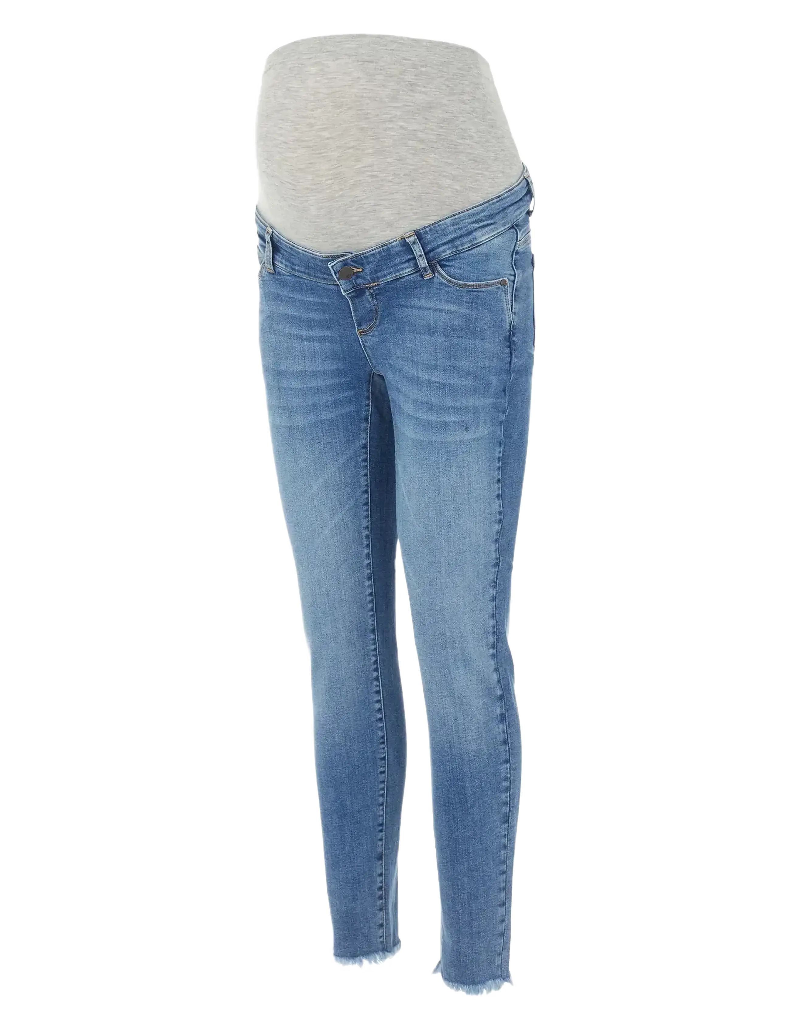 MLMENDEZ SLIM FRAYED 7/8 JEANS - LIGHT BLUE DENIM