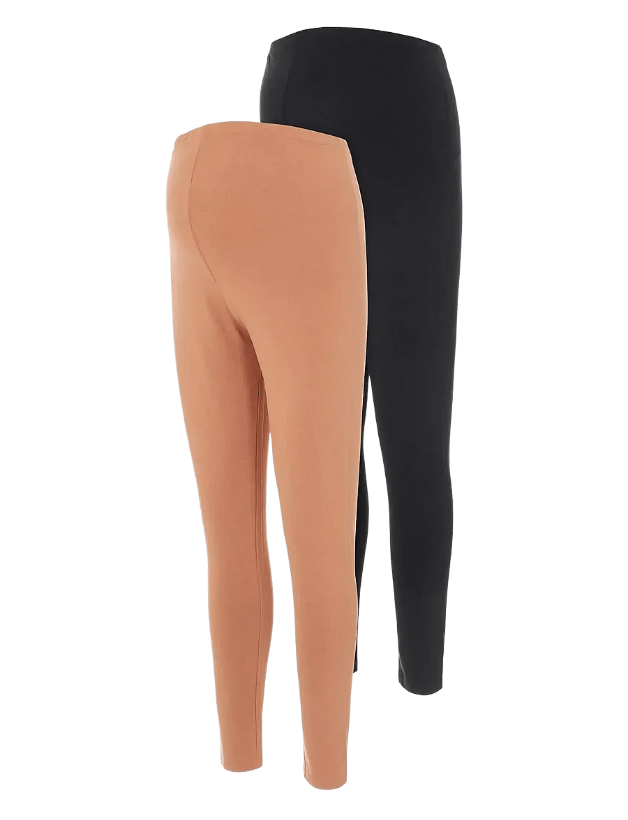 Mamalicious - MLCHARLIE JERSEY LEGGINGS 2-PACK A. - hosen - mocha mousse - 1