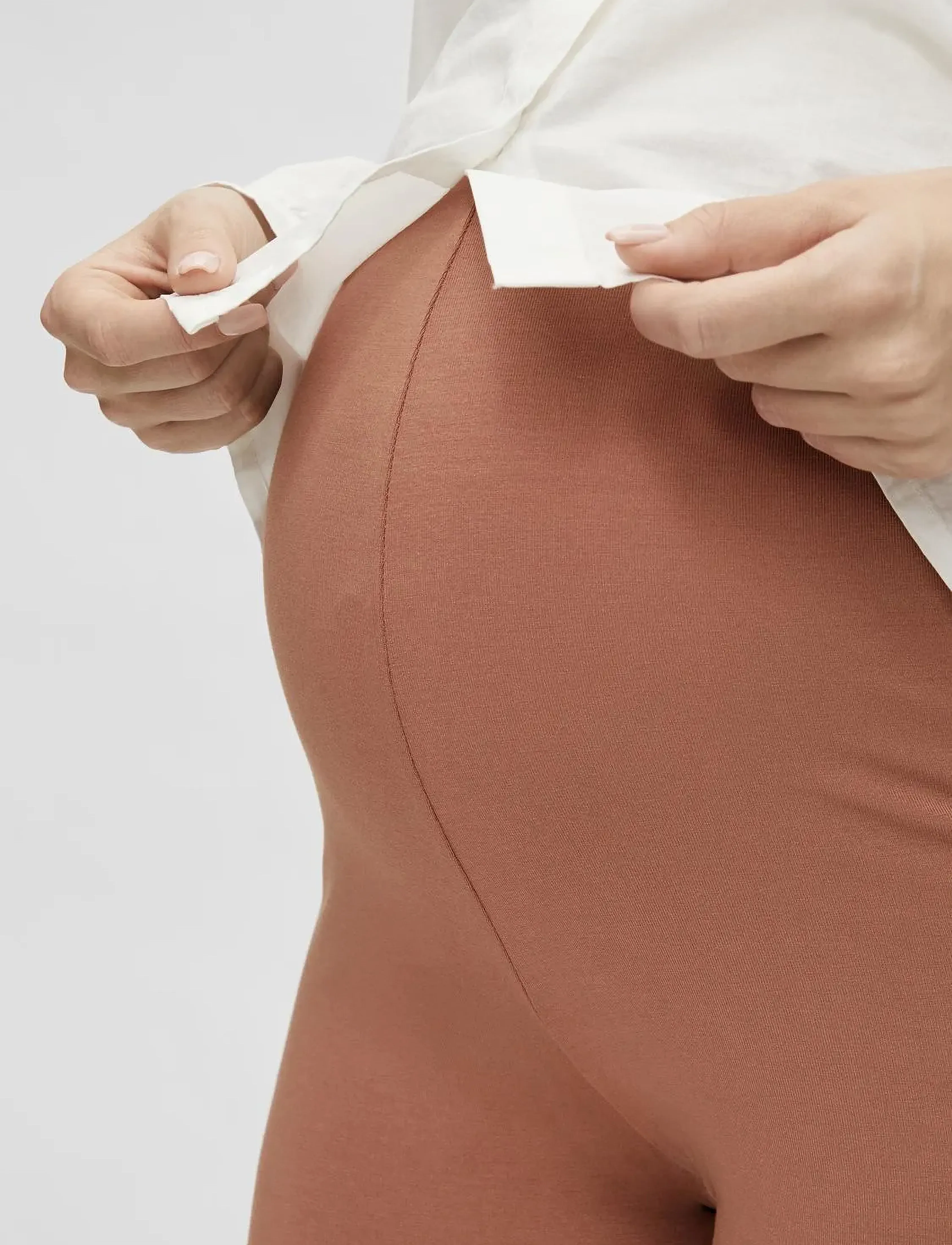 Mamalicious - MLCHARLIE JERSEY LEGGINGS 2-PACK A. - doły - mocha mousse - 4
