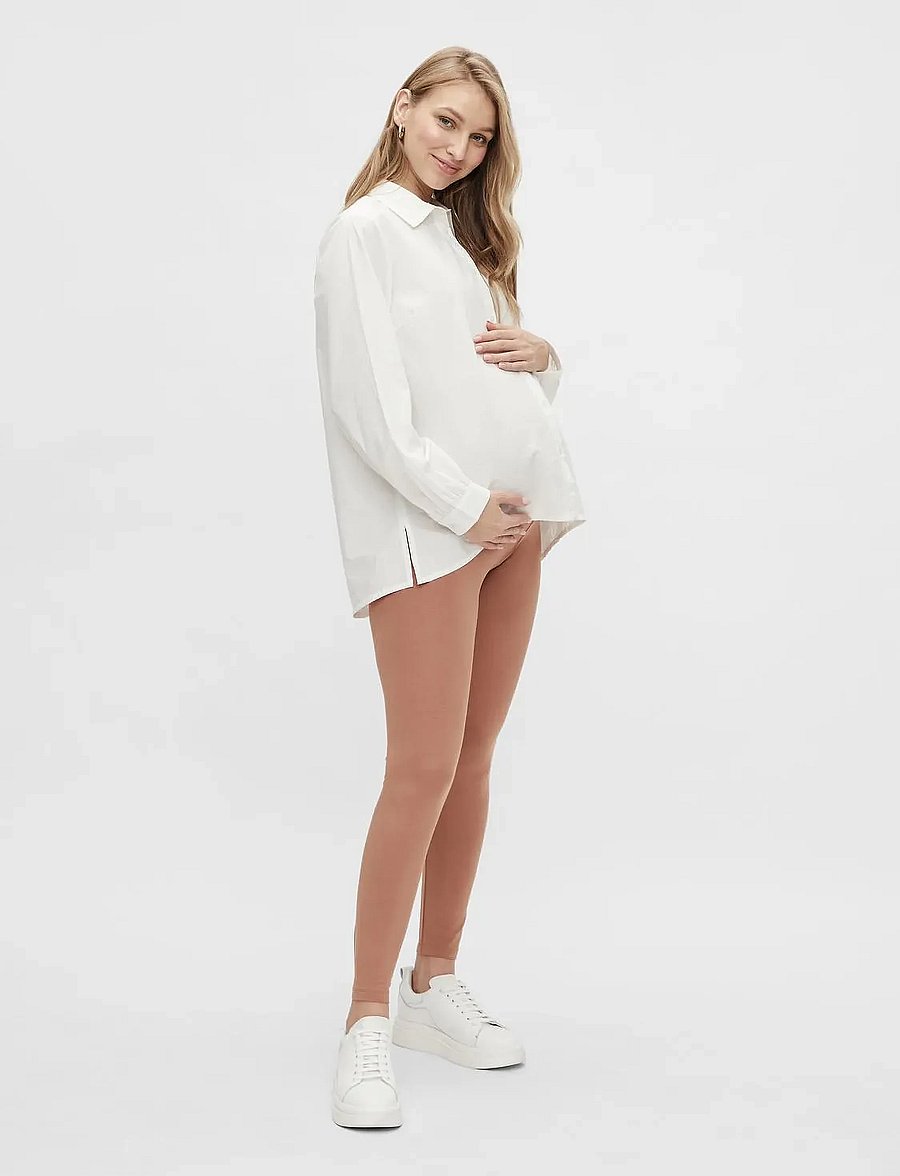 Mamalicious - MLCHARLIE JERSEY LEGGINGS 2-PACK A. - hosen - mocha mousse - 5