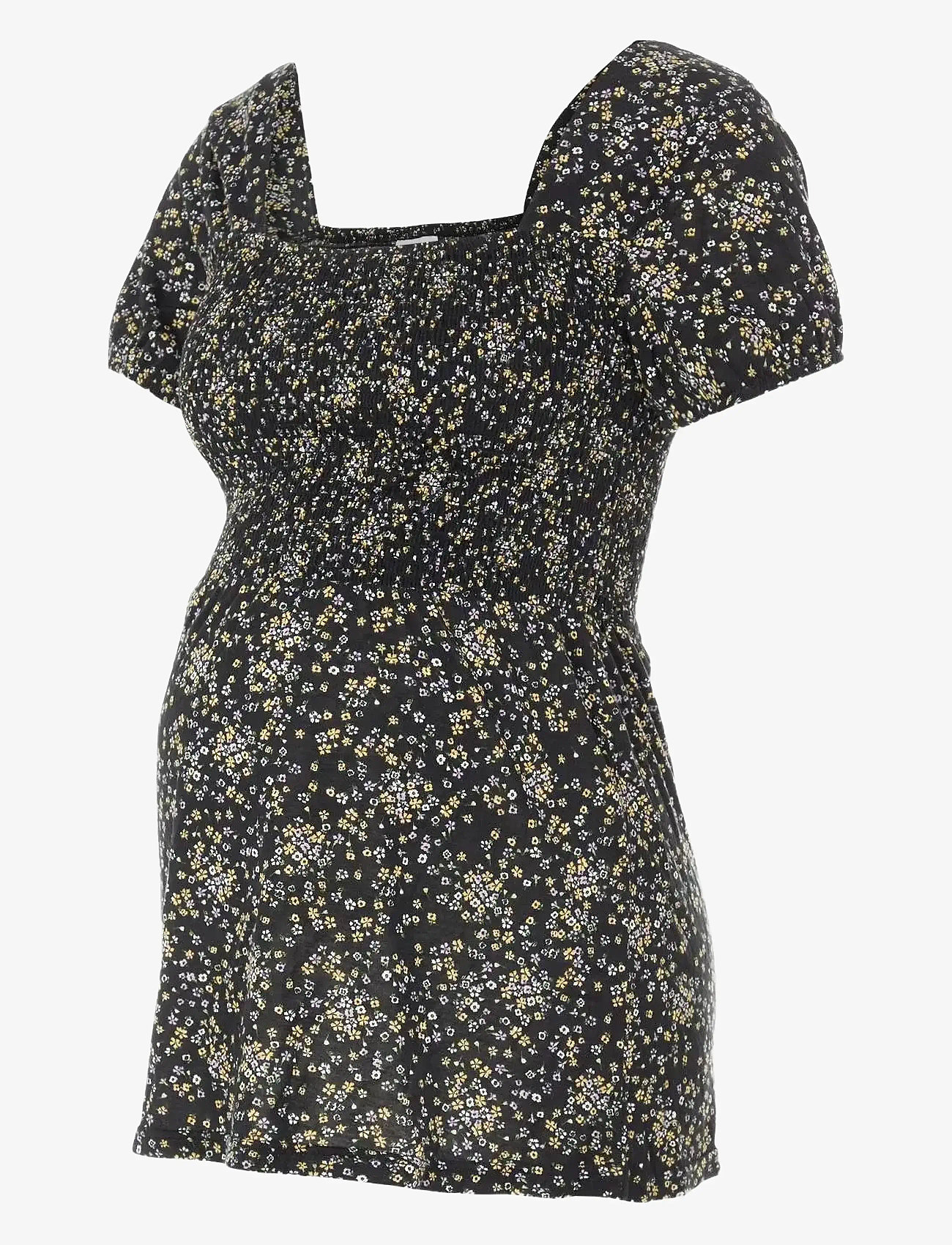 Mamalicious - MLDOTTI S/S JERSEY TOP A. - kortärmade blusar - black - 1