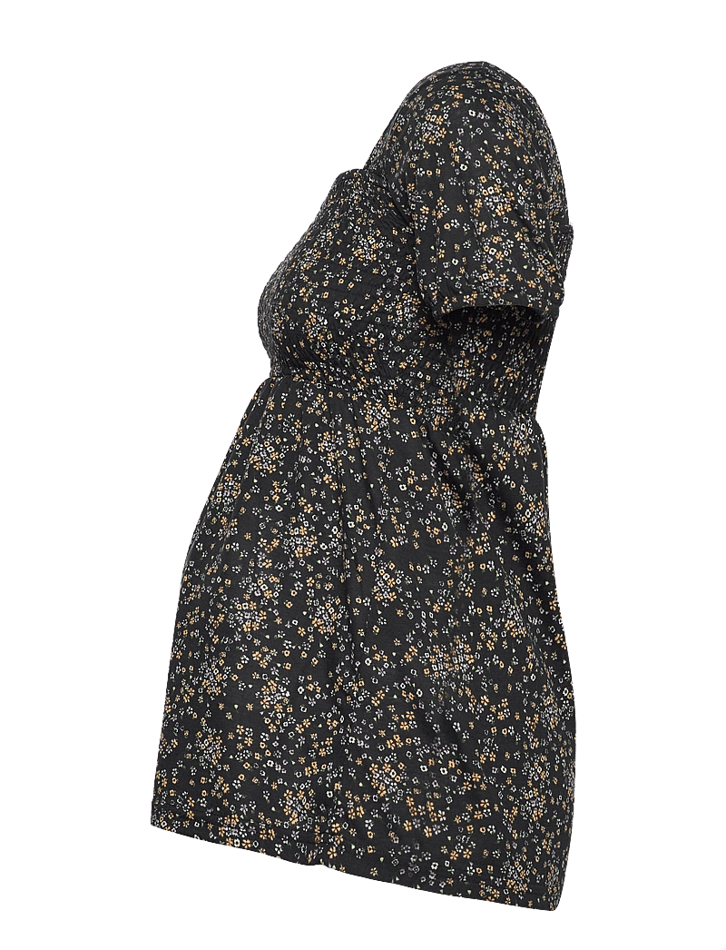 Mamalicious - MLDOTTI S/S JERSEY TOP A. - kurzämlige blusen - black - 3