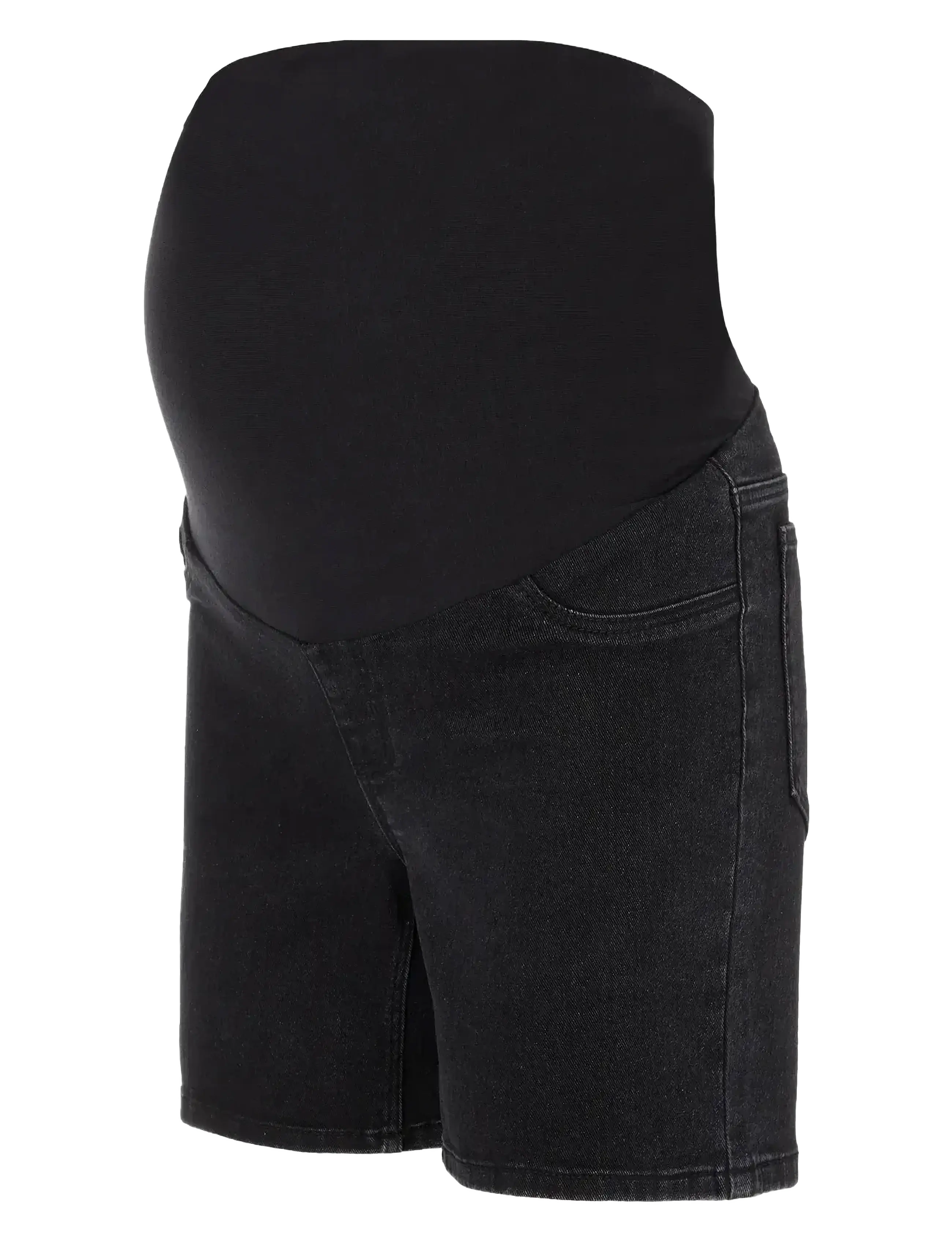 Mamalicious MLAMY SKINNY BLACK SHORTS V. - Shorts - BLACK DENIM / black